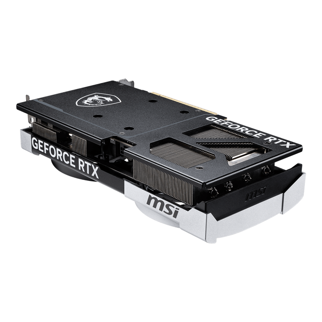 A large main feature product image of MSI GeForce RTX 5070 Ventus 2X OC 12GB GDDR7