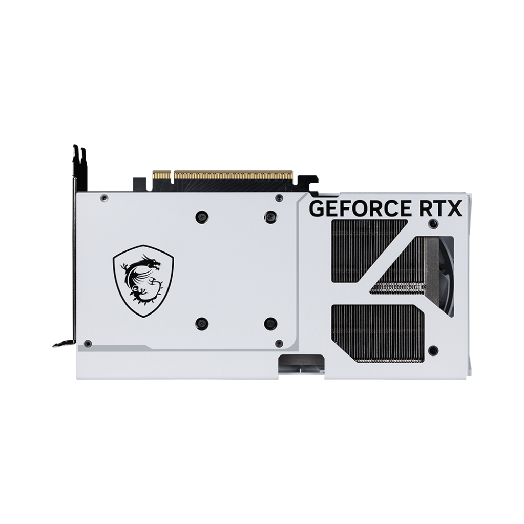 A large main feature product image of MSI GeForce RTX 5070 Ventus 2X OC 12GB GDDR7 - White