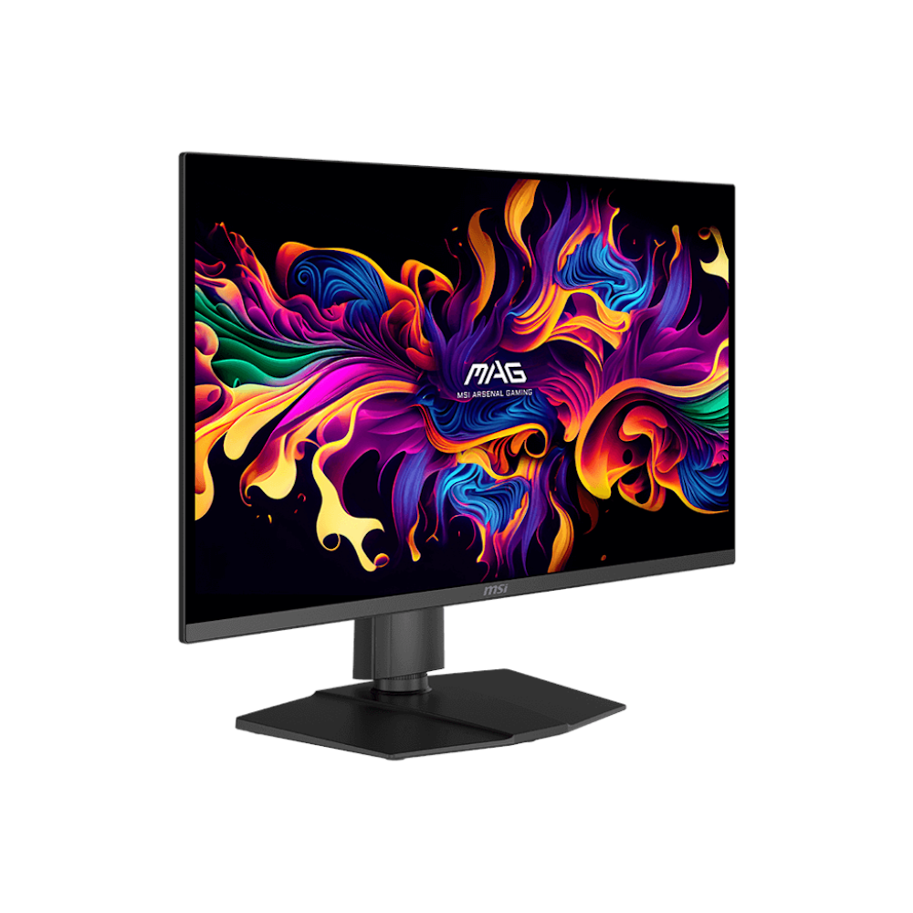 A large main feature product image of MSI MAG 273QP QD-OLED X24 - 27" 1440p 240Hz 0.03ms QD-OLED Gaming Monitor