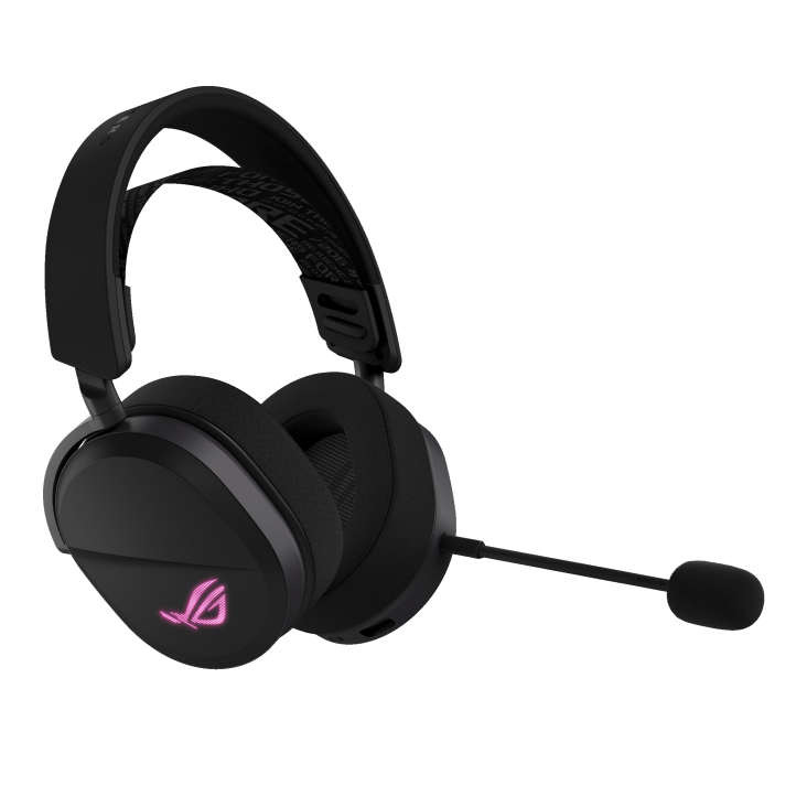 A large main feature product image of ASUS ROG Pelta Wireless Gaming Headset