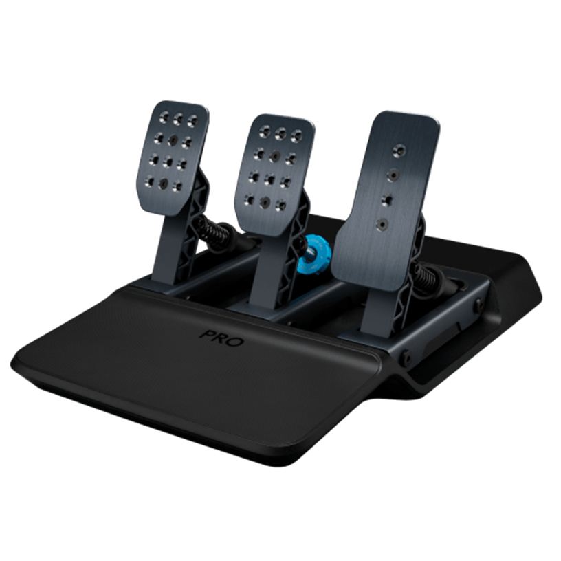 A large main feature product image of Logitech G PRO Racing Pedals