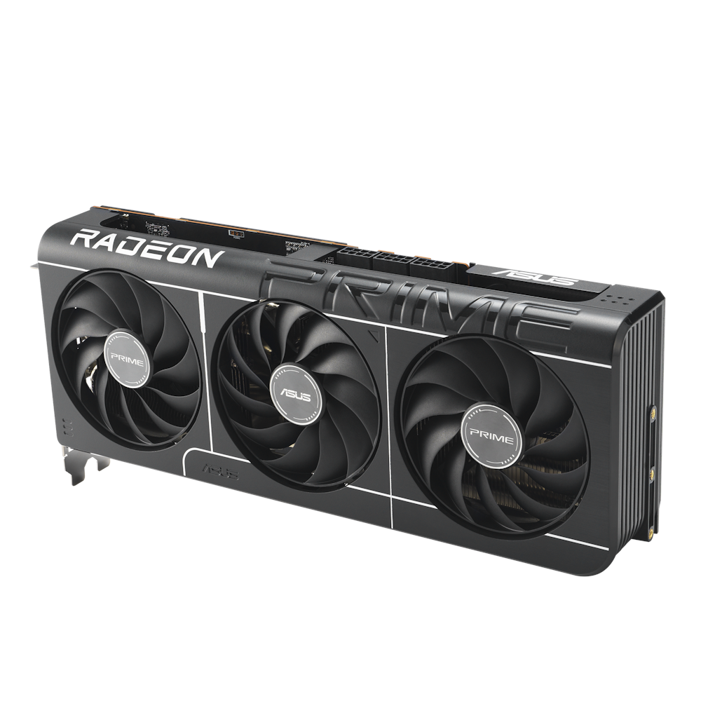 A large main feature product image of ASUS Radeon RX 9070 XT Prime OC 16GB GDDR6