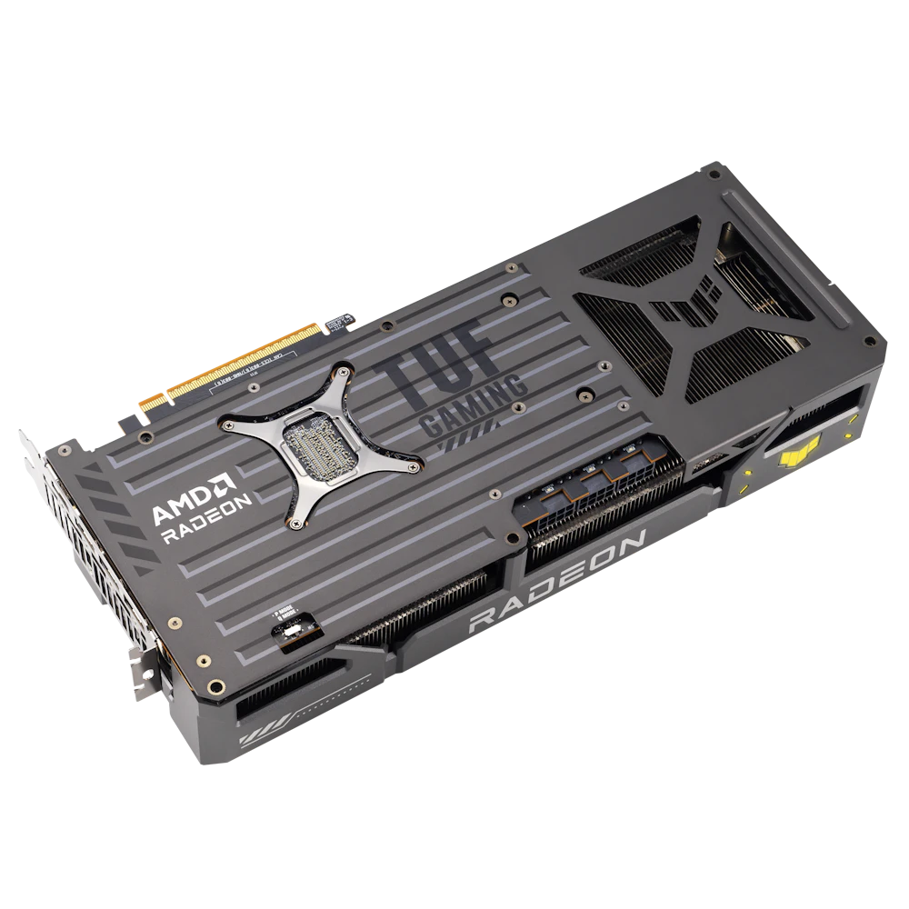 A large main feature product image of ASUS Radeon RX 9070 XT TUF Gaming OC 16GB GDDR6