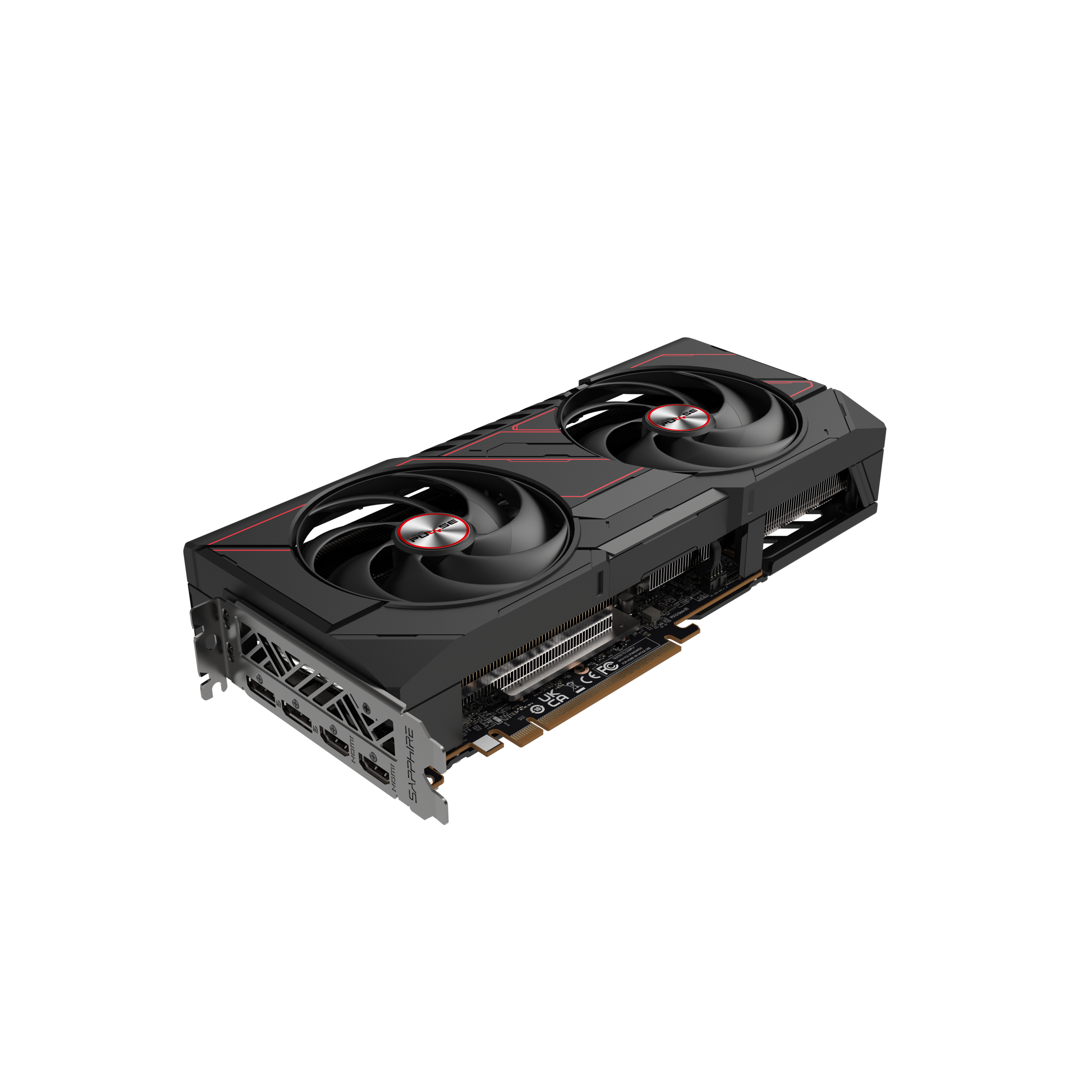 A large main feature product image of SAPPHIRE PULSE Radeon RX 9070 16GB GDDR6