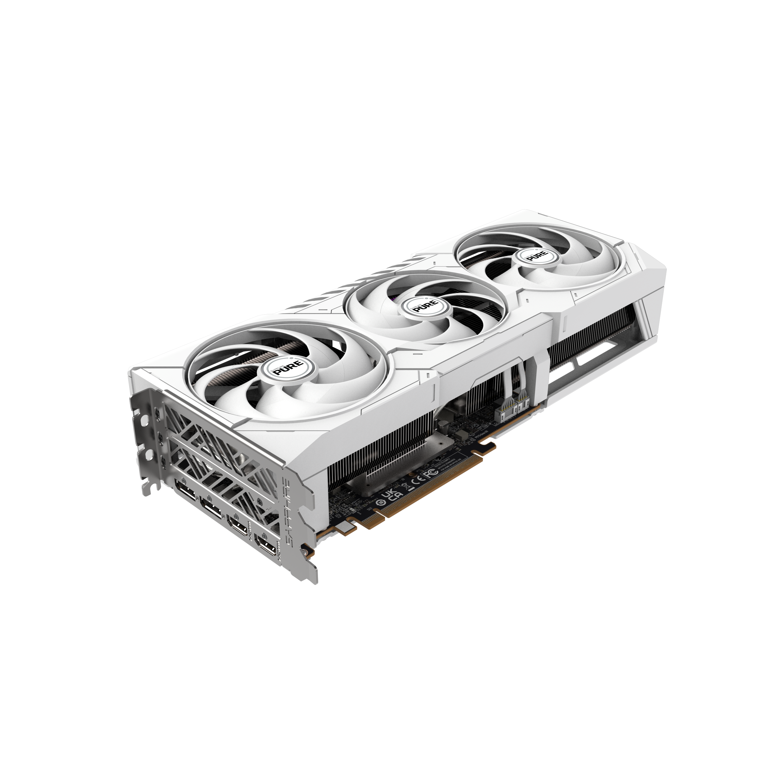 A large main feature product image of SAPPHIRE PURE Radeon RX 9070 16GB GDDR6