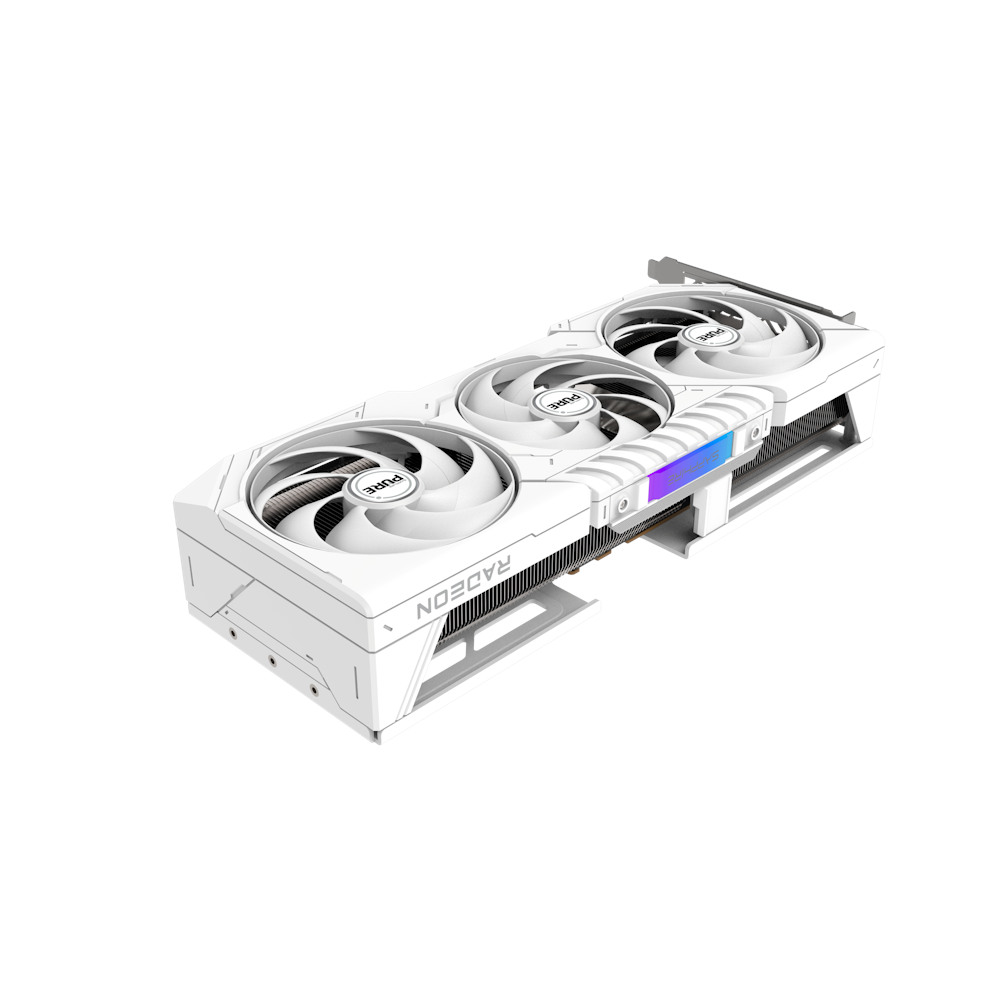 A large main feature product image of SAPPHIRE PURE Radeon RX 9070 16GB GDDR6