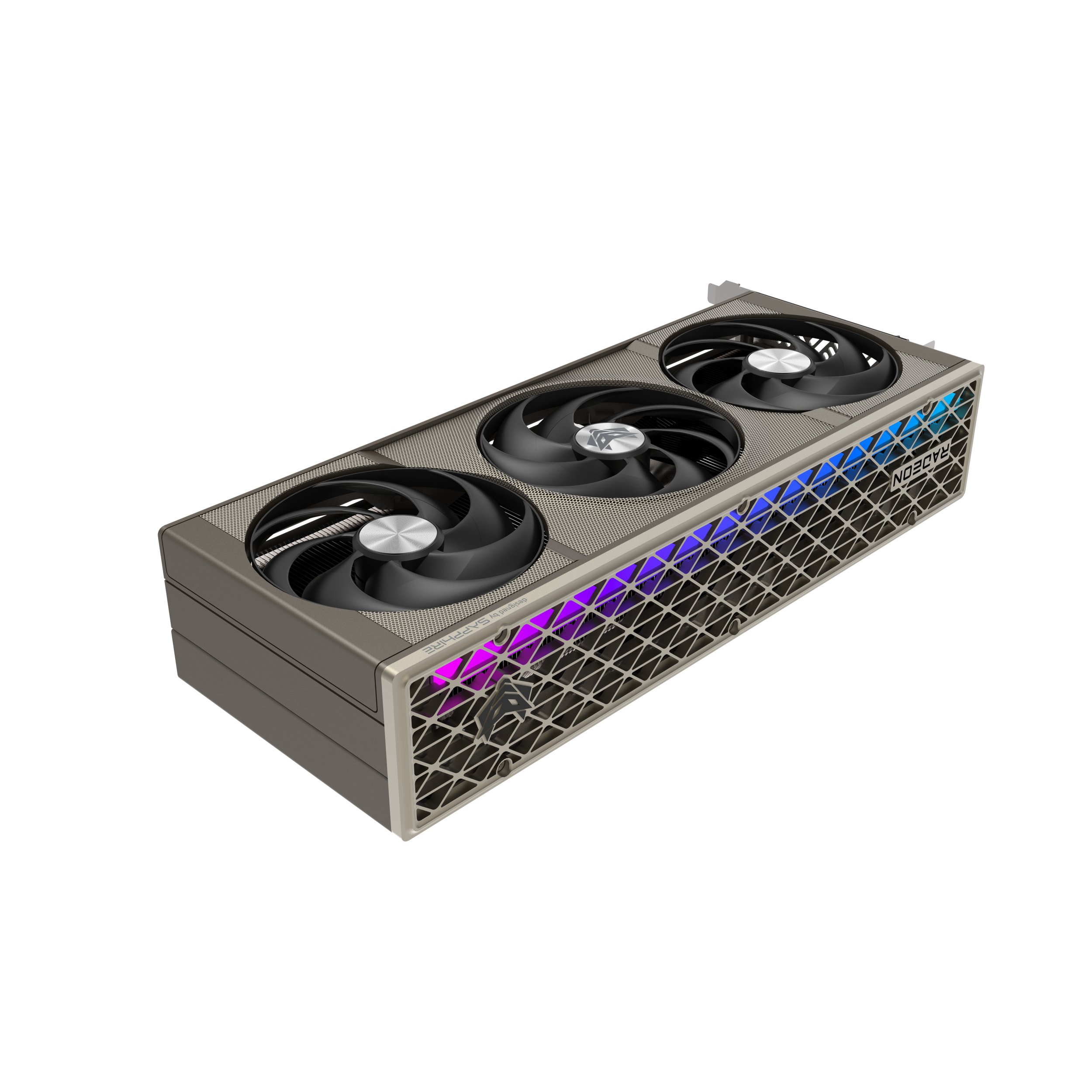 A large main feature product image of SAPPHIRE NITRO+ Radeon RX 9070 XT 16GB GDDR6
