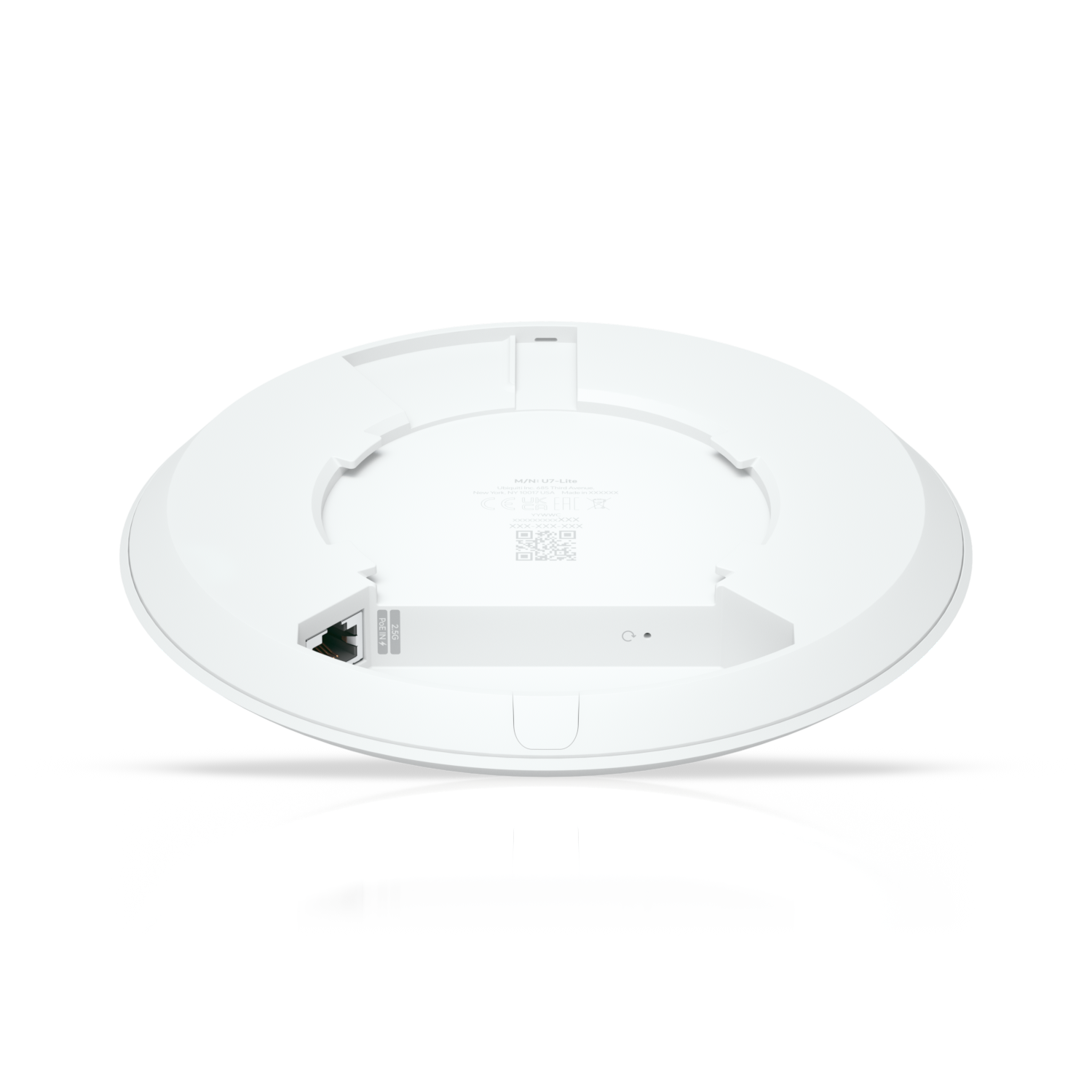 A large main feature product image of Ubiquiti UniFi U7 Lite Ceiling-Mounted Wi-Fi 7 Wireless Access Point
