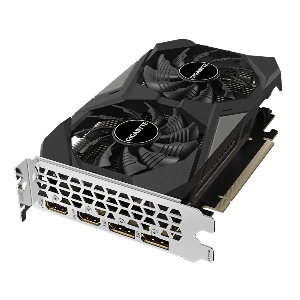 A large main feature product image of Gigabyte GeForce RTX 3050 Windforce OC V2 6GB GDDR6