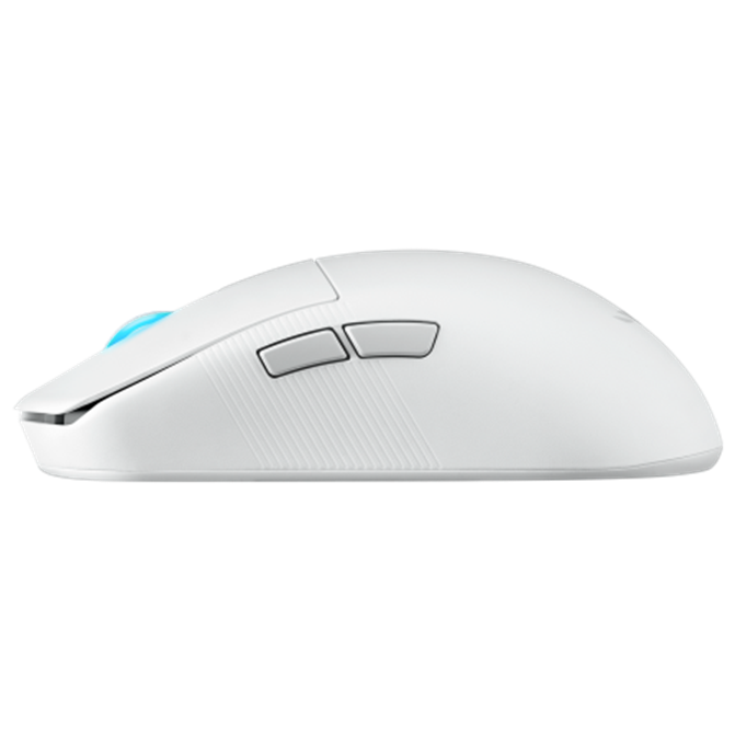 A large main feature product image of ASUS ROG Harpe Ace Mini Wireless Gaming Mouse - White