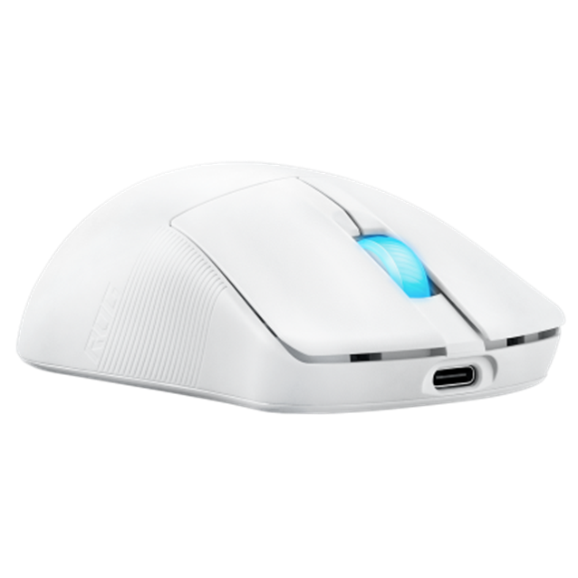 A large main feature product image of ASUS ROG Harpe Ace Mini Wireless Gaming Mouse - White