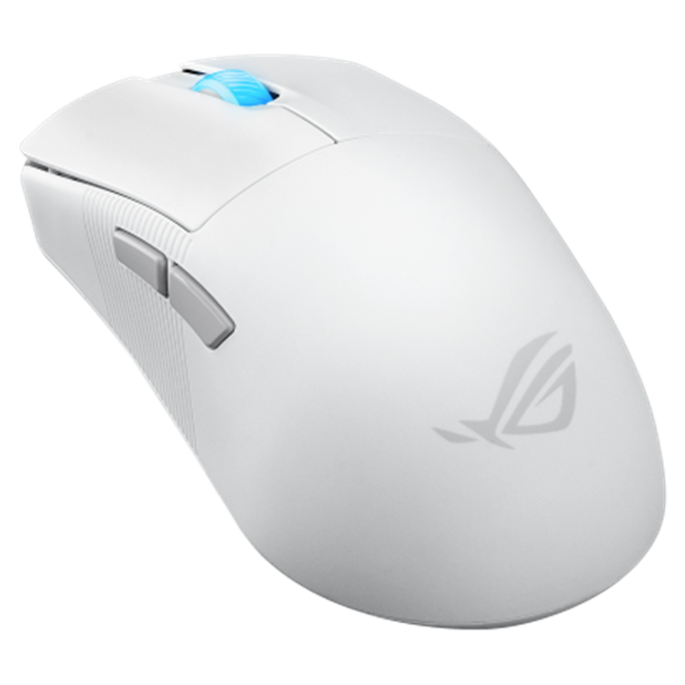 A large main feature product image of ASUS ROG Harpe Ace Mini Wireless Gaming Mouse - White