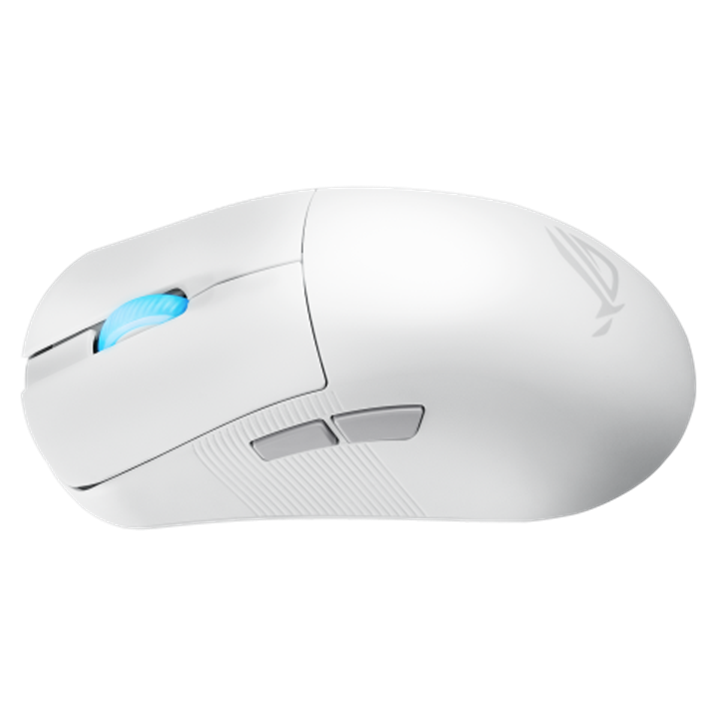 A large main feature product image of ASUS ROG Harpe Ace Mini Wireless Gaming Mouse - White