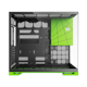 A small tile product image of Geometric Future Model 5 - Mid Tower Glass Case (Black/Green)