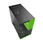 A small tile product image of Geometric Future Model 5 Fanless - Mid Tower Glass Case (Black/Green)