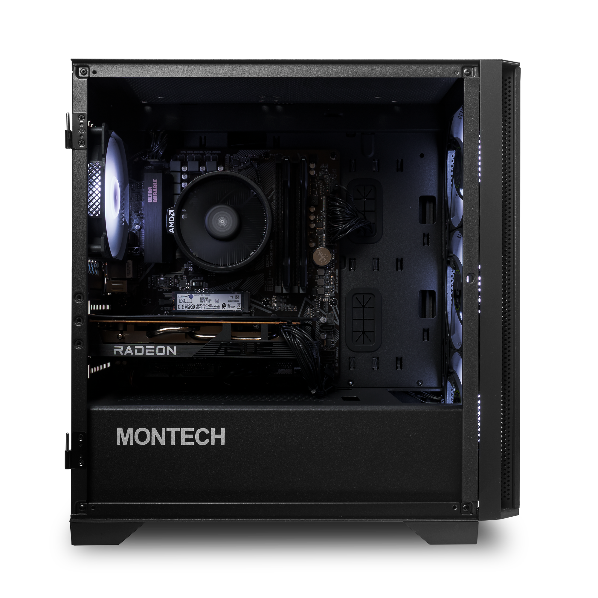 A large main feature product image of PLE Stealth RX 6600 Prebuilt Ready To Go Gaming PC