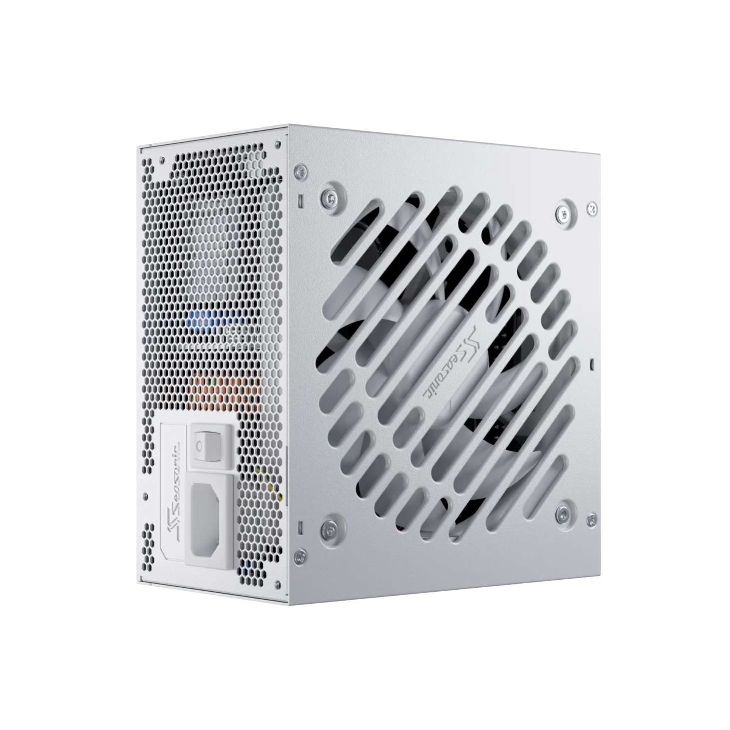 A large main feature product image of Seasonic CORE GX 850W Gold PCIe 5.1 ATX 3.1 Modular PSU (White)