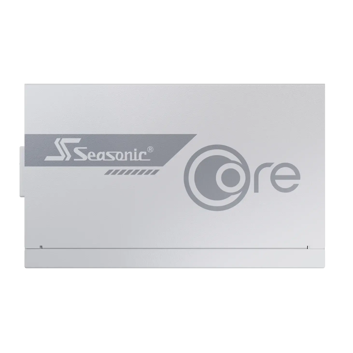 A large main feature product image of Seasonic CORE GX 750W Gold PCIe 5.1 ATX 3.1 Modular PSU (White)