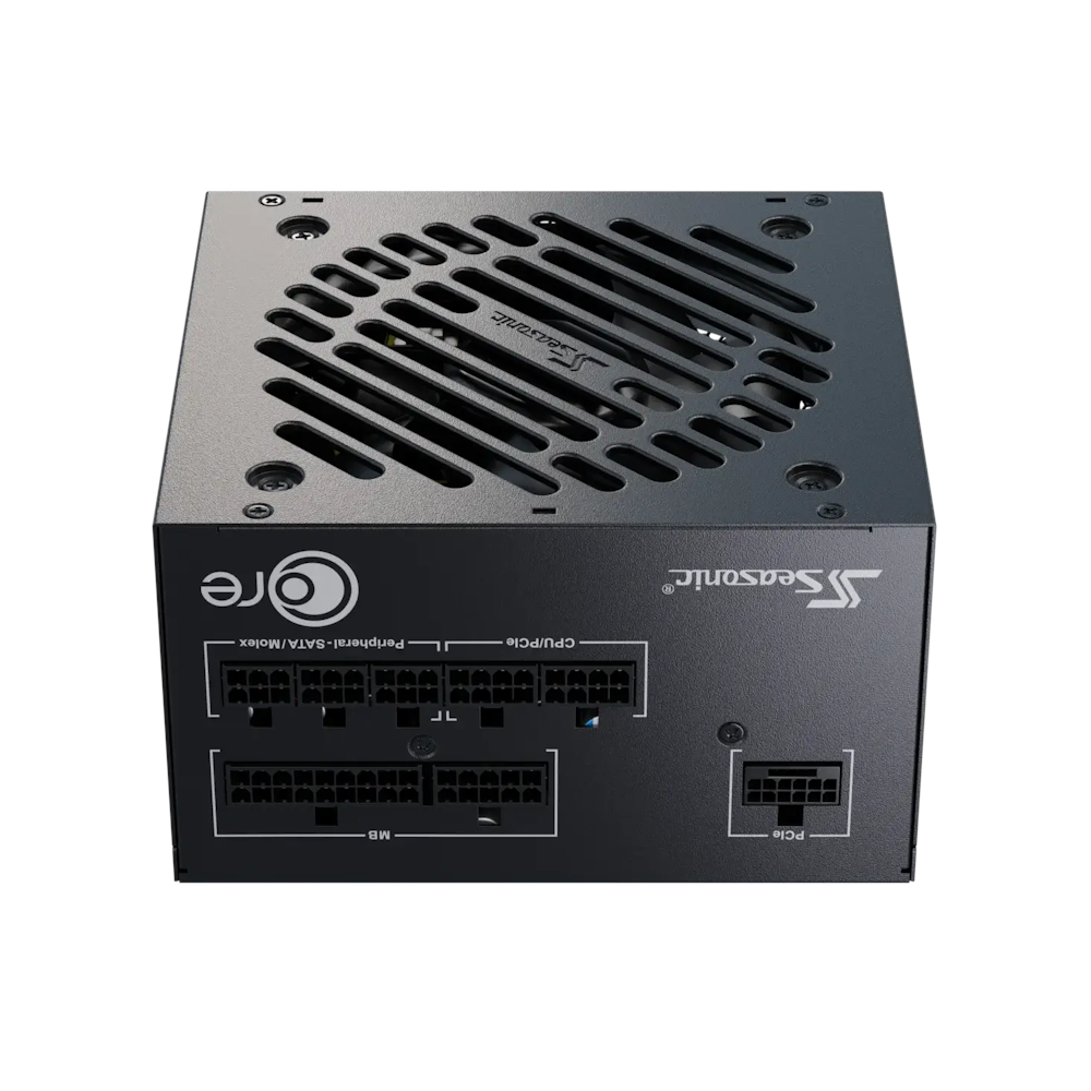 A large main feature product image of Seasonic CORE GX 750W Gold PCIe 5.1 ATX 3.1 Modular PSU