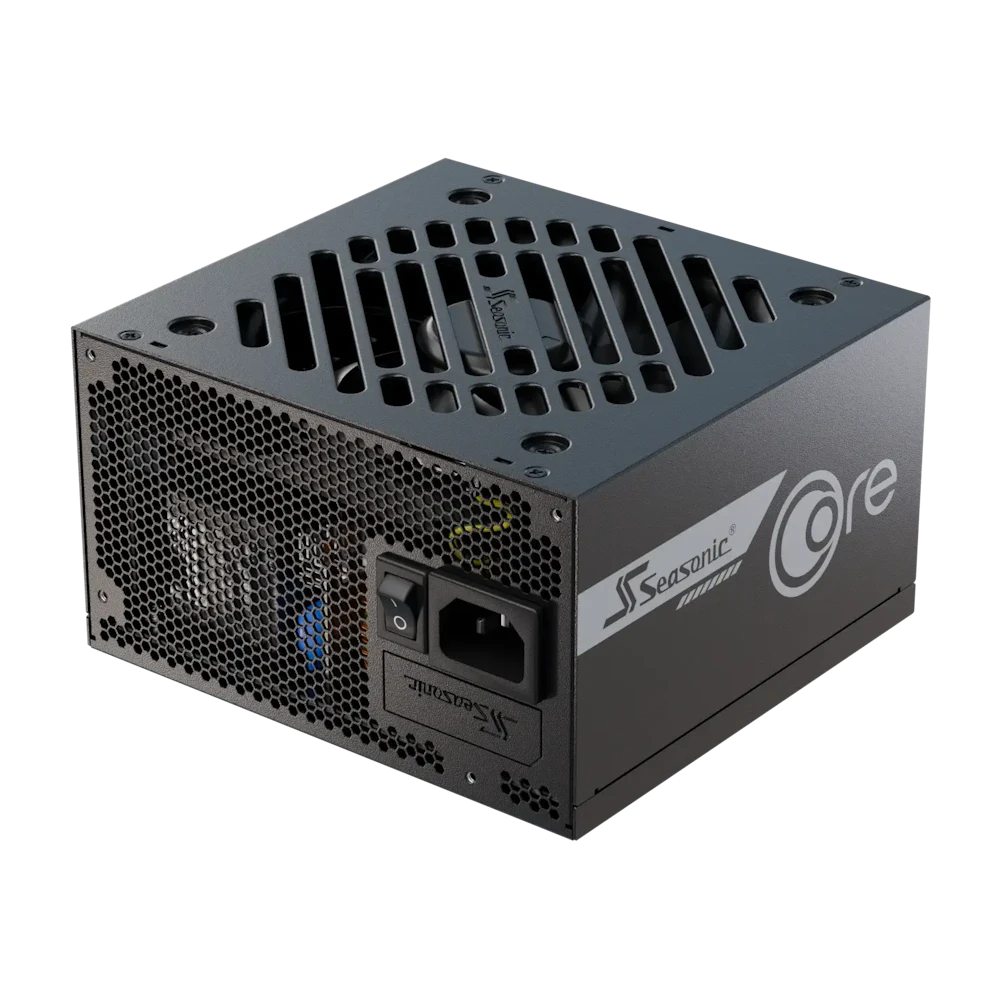 A large main feature product image of Seasonic CORE GX 650W Gold PCIe 5.1 ATX 3.1 Modular PSU