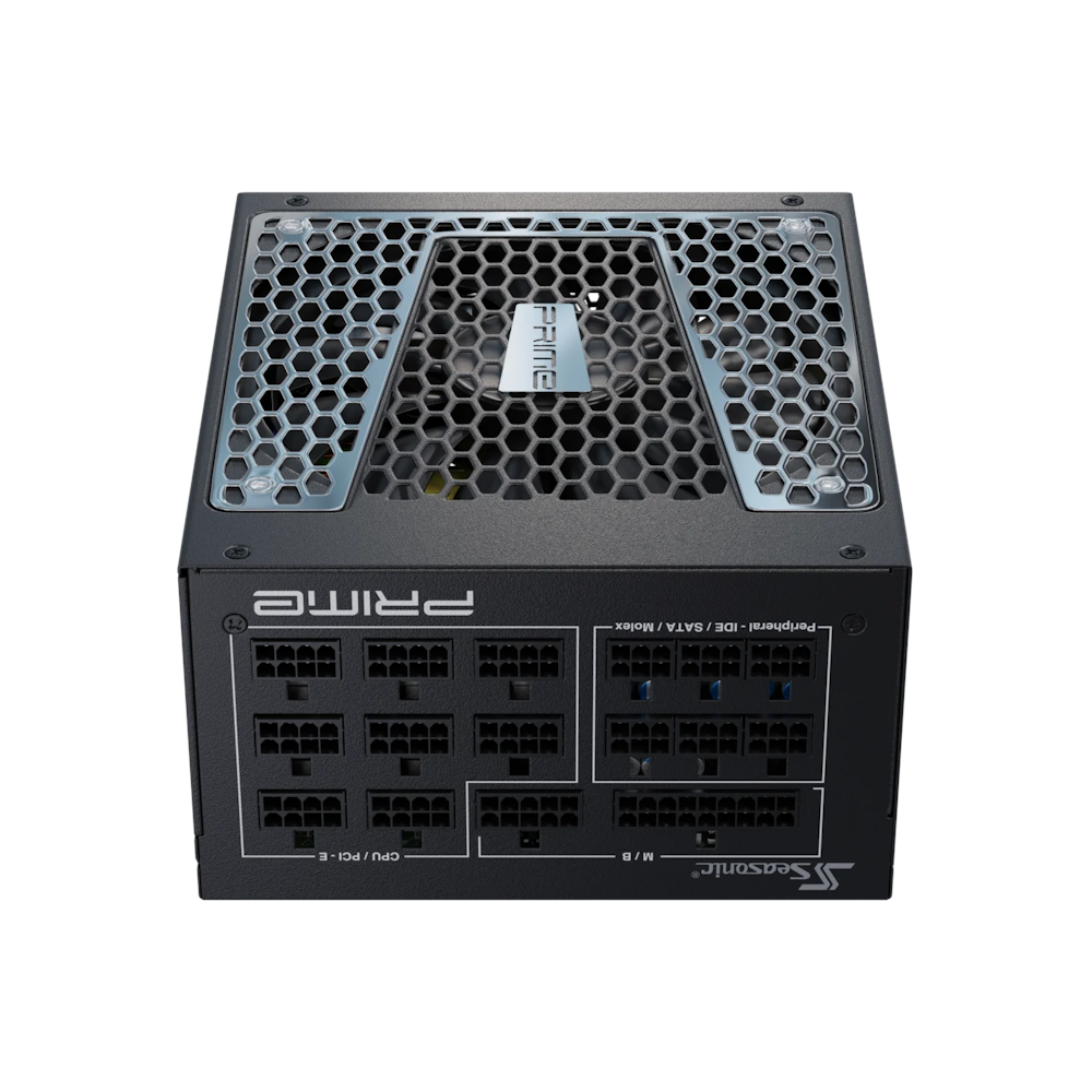 A large main feature product image of Seasonic PRIME GX 1000W Gold ATX Modular PSU