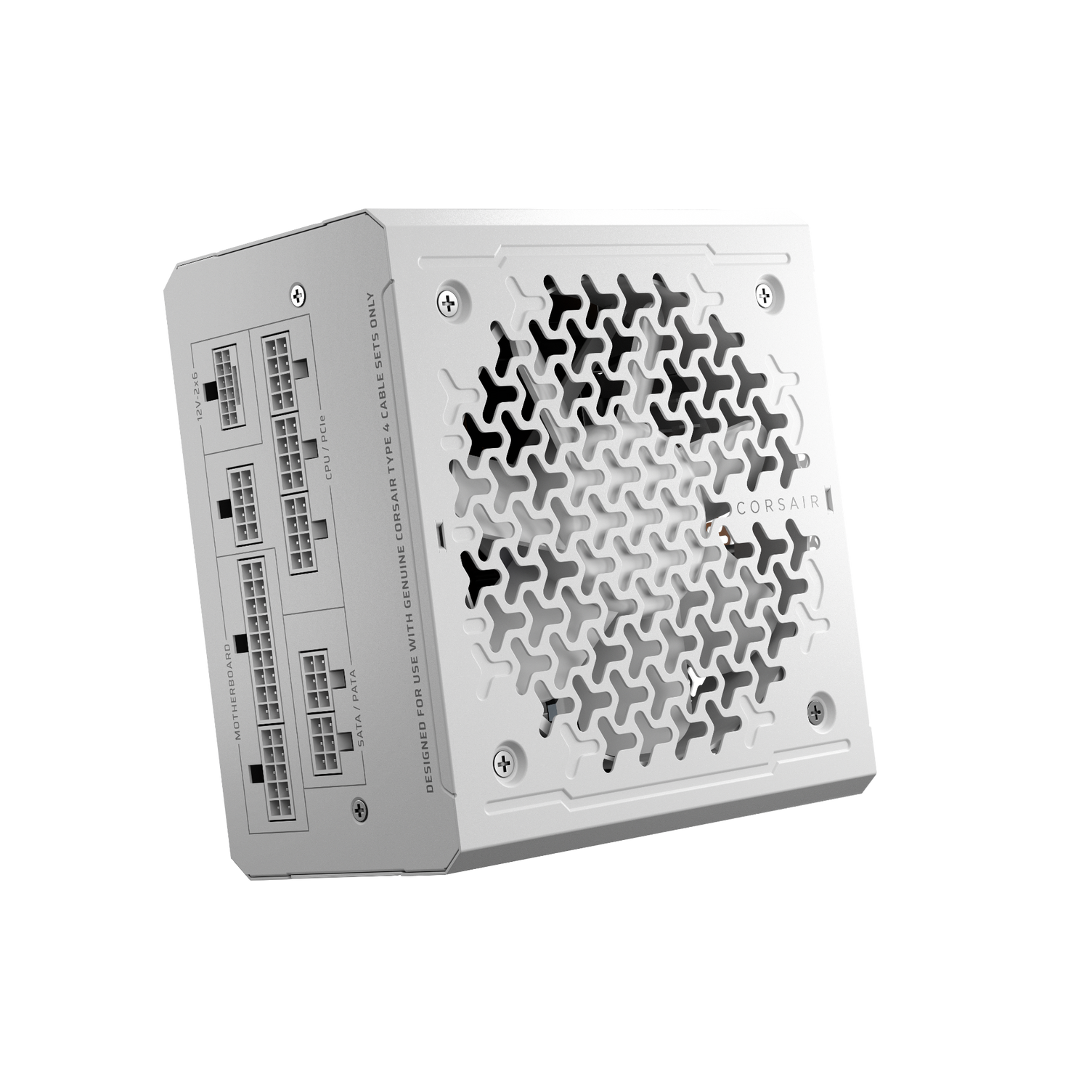 A large main feature product image of Corsair RM1000e - 1000W Gold ATX 3.1 Modular PSU (White)
