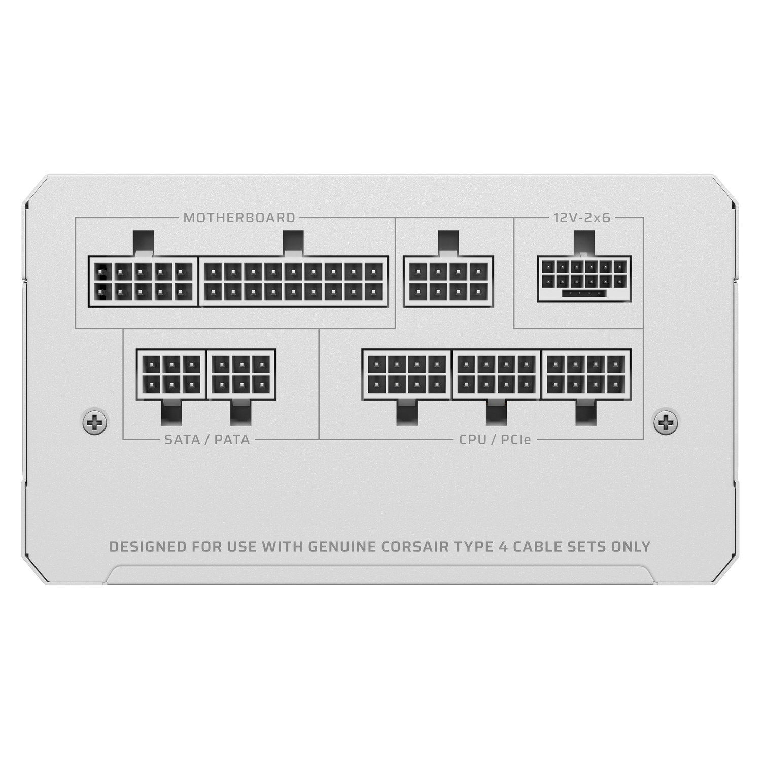 A large main feature product image of Corsair RM1000e - 1000W Gold ATX 3.1 Modular PSU (White)