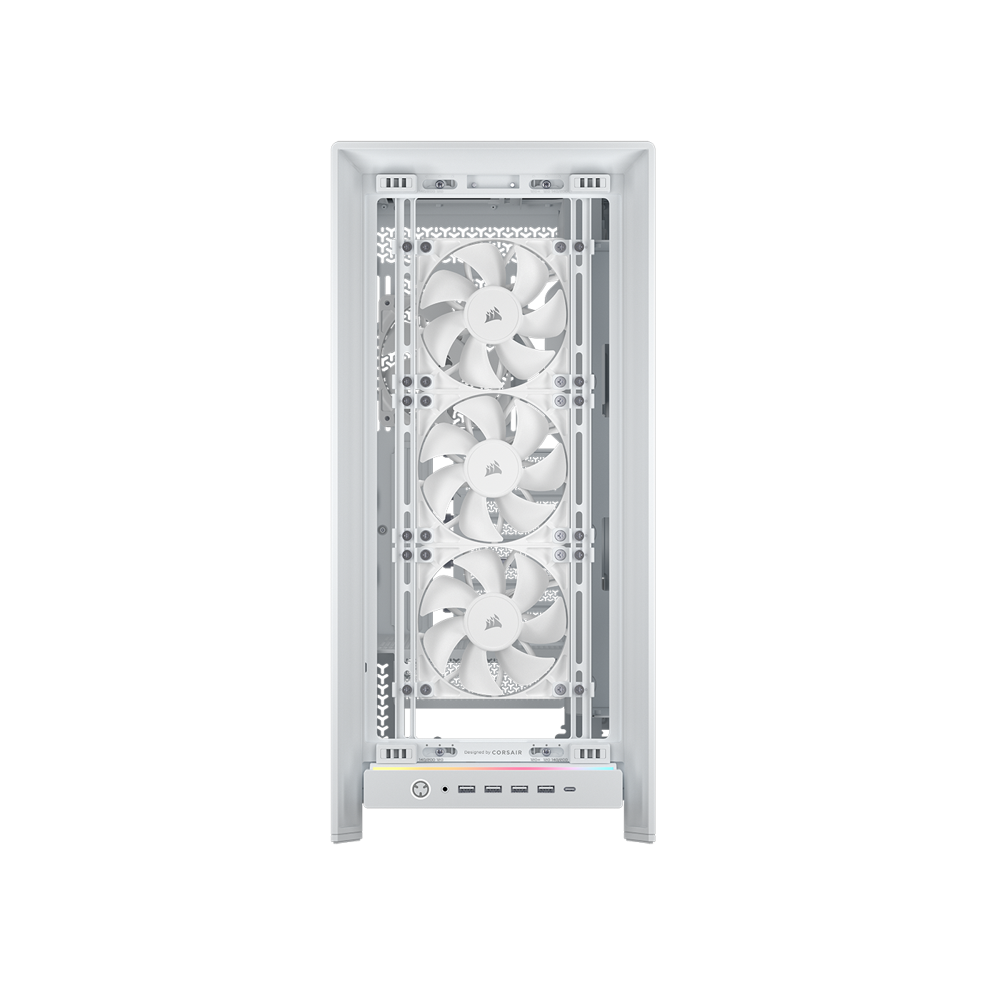 A large main feature product image of Corsair FRAME 5000D RS Modular Mid Tower Case (White)