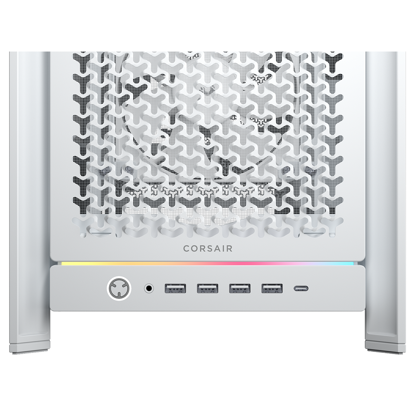 A large main feature product image of Corsair FRAME 5000D RS Modular Mid Tower Case (White)