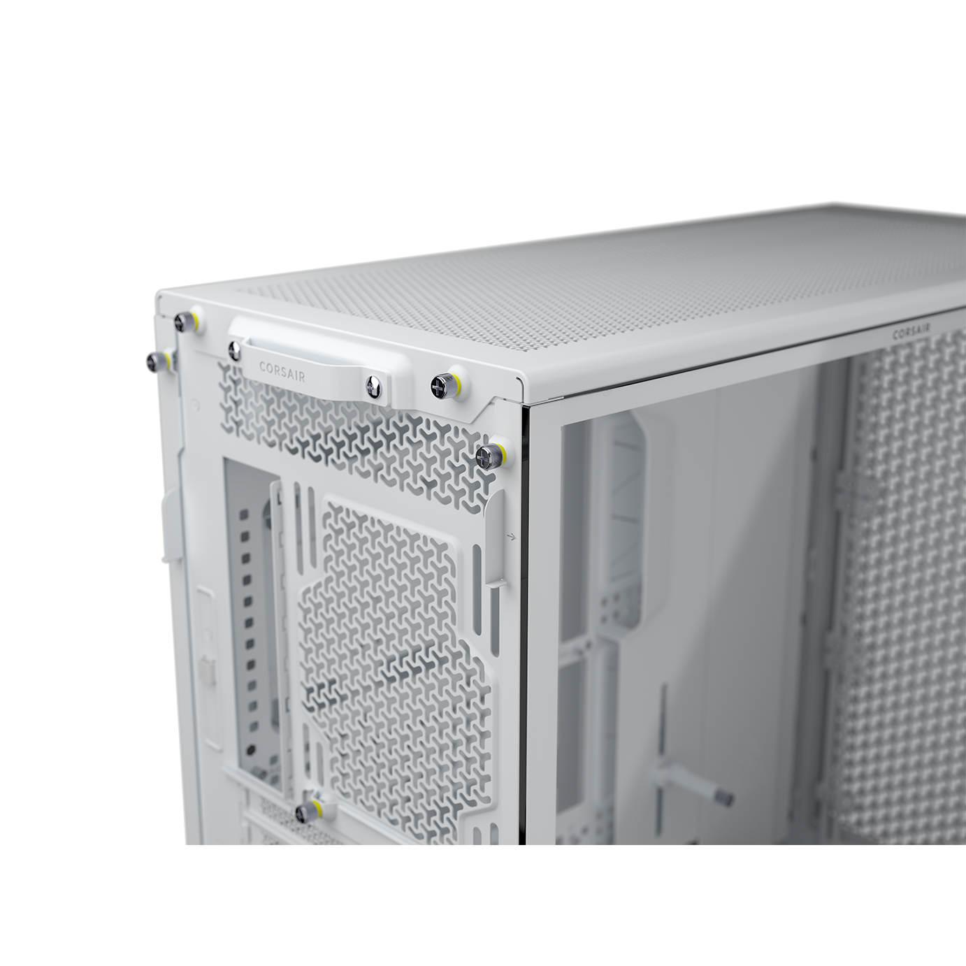 A large main feature product image of Corsair FRAME 5000D RS Modular Mid Tower Case (White)