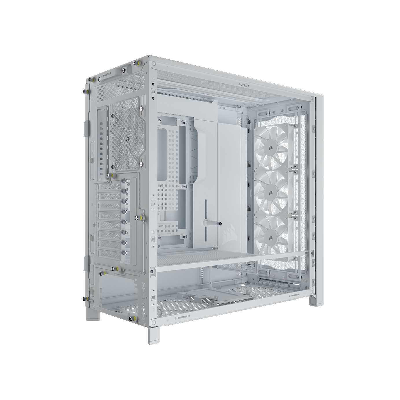 A large main feature product image of Corsair FRAME 5000D RS Modular Mid Tower Case (White)
