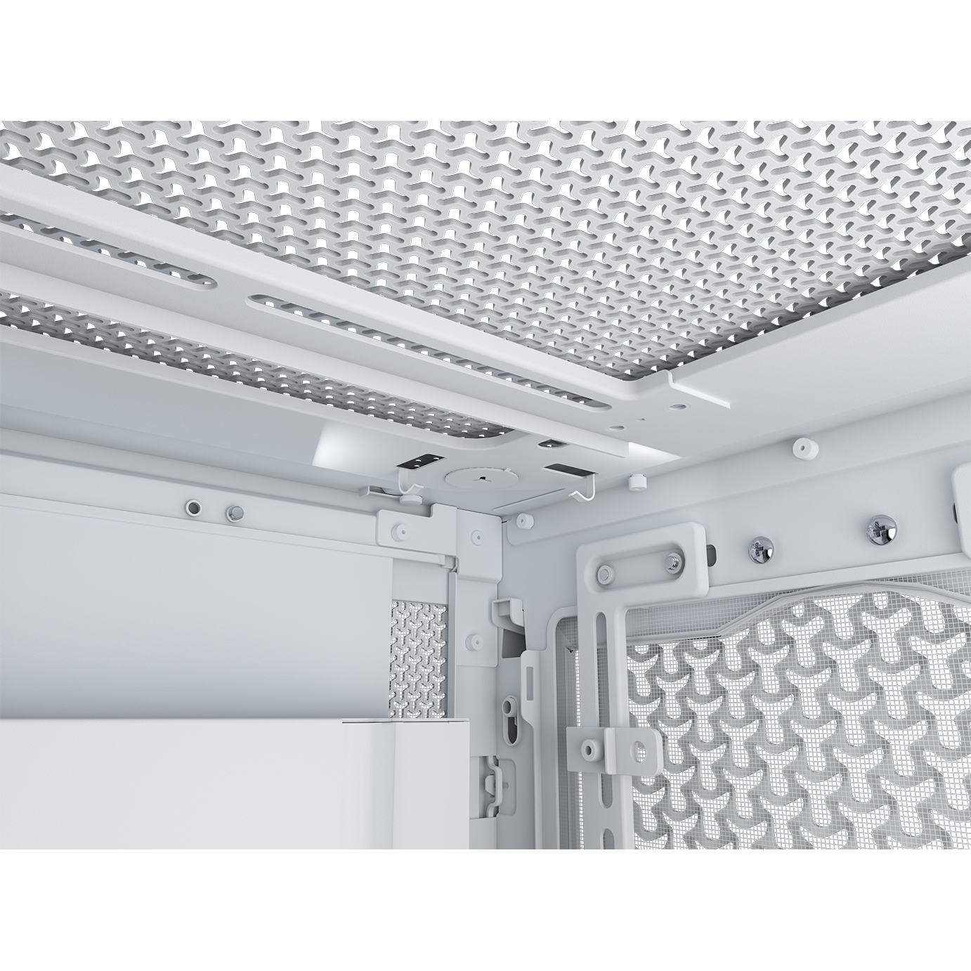 A large main feature product image of Corsair FRAME 5000D RS Modular Mid Tower Case (White)