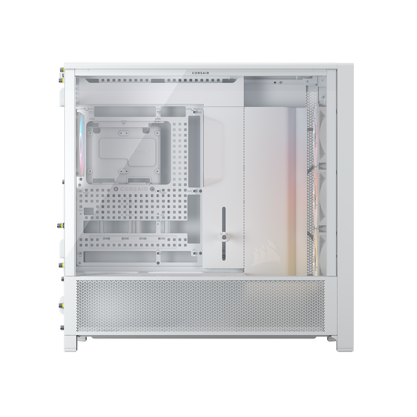A large main feature product image of Corsair FRAME 5000D RS ARGB Modular Mid Tower Case (White)
