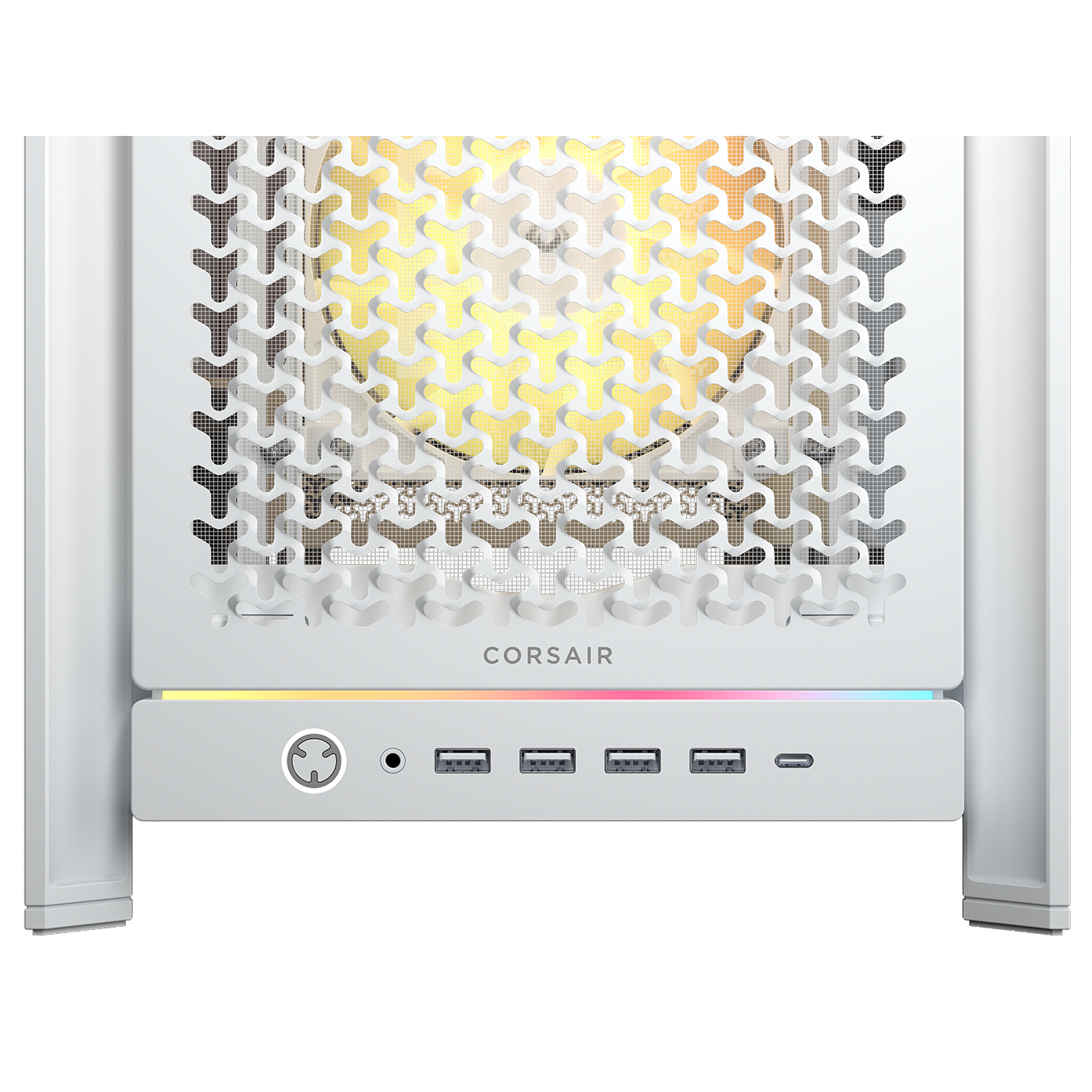 A large main feature product image of Corsair FRAME 5000D RS ARGB Modular Mid Tower Case (White)