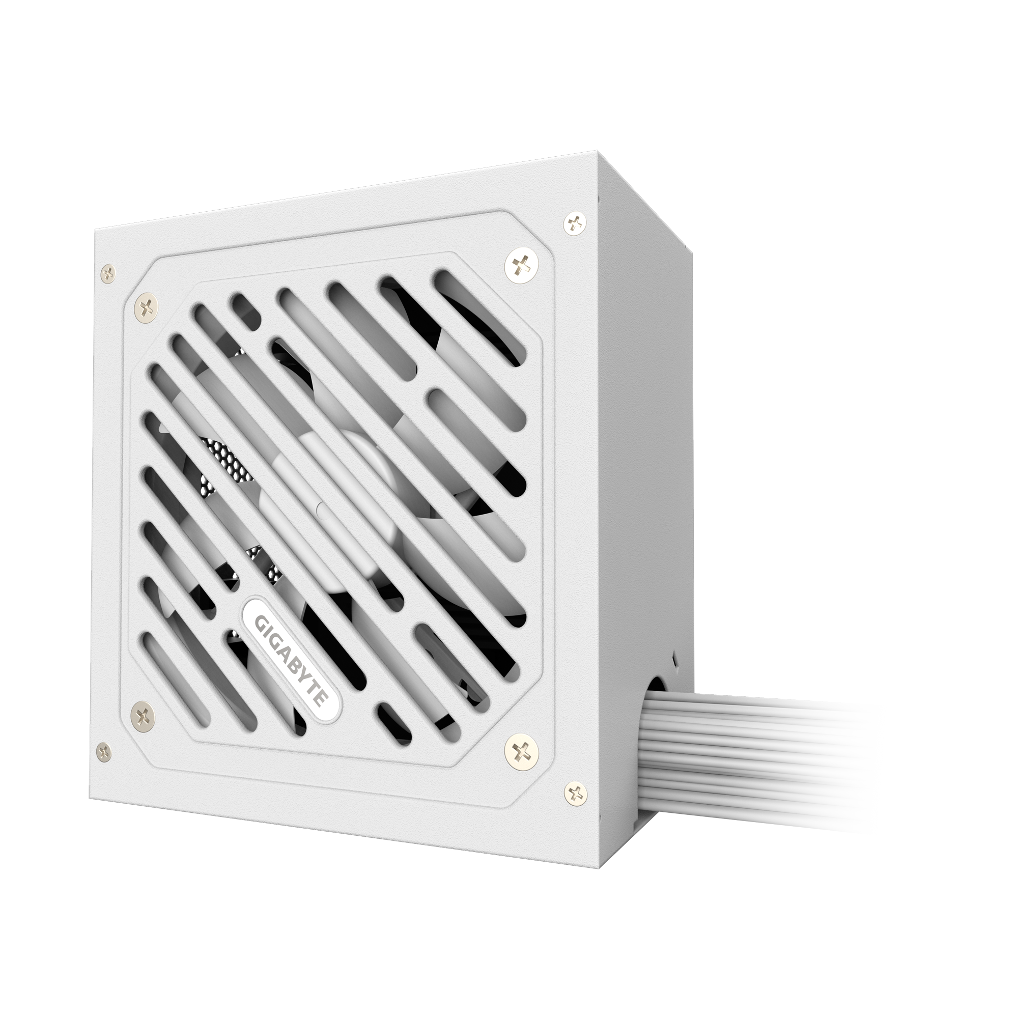 A large main feature product image of Gigabyte GP-P650SS ICE - 650W Silver ATX PSU (Ice White)