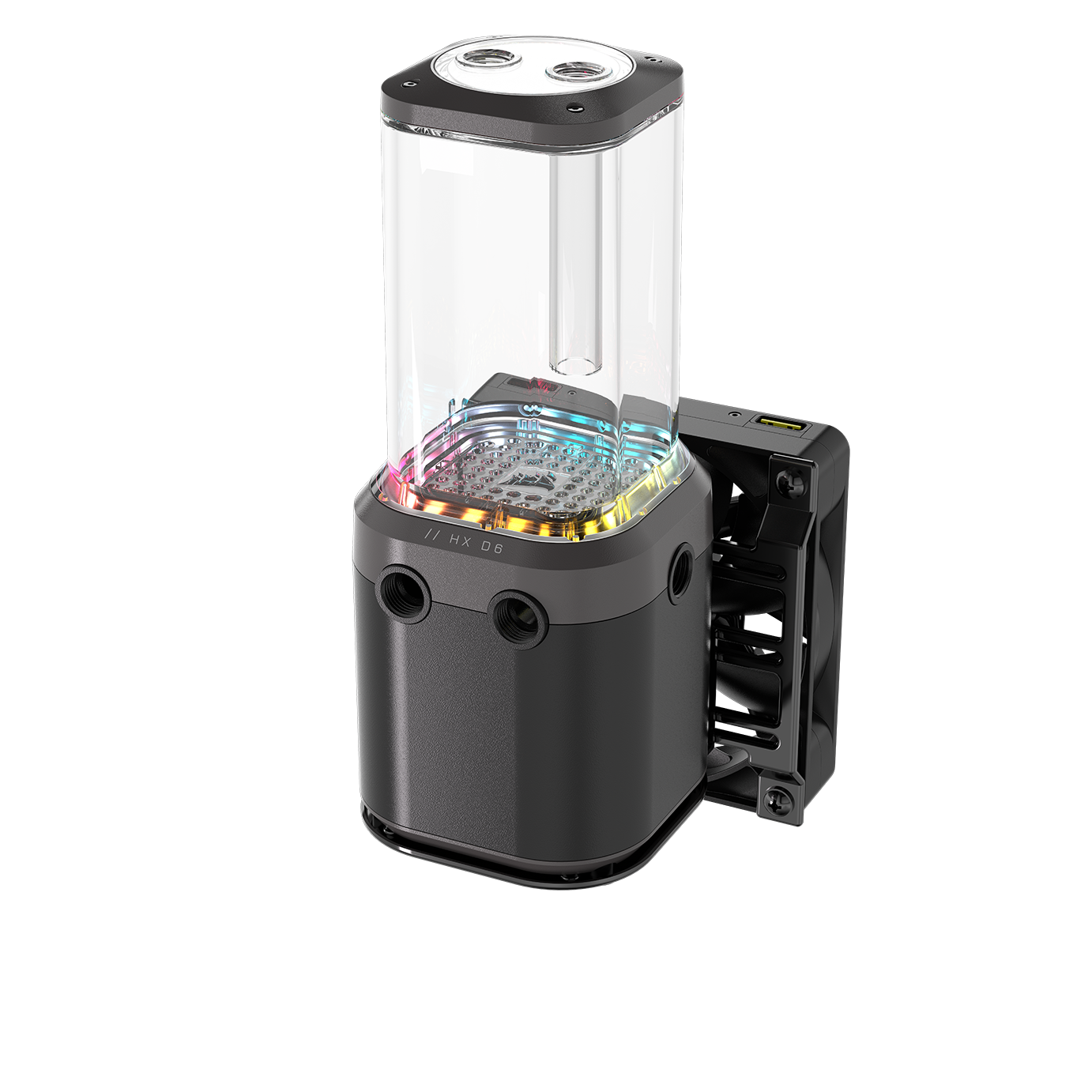 A large main feature product image of Corsair XD6 ELITE RGB Pump/Reservoir Combo (Black)