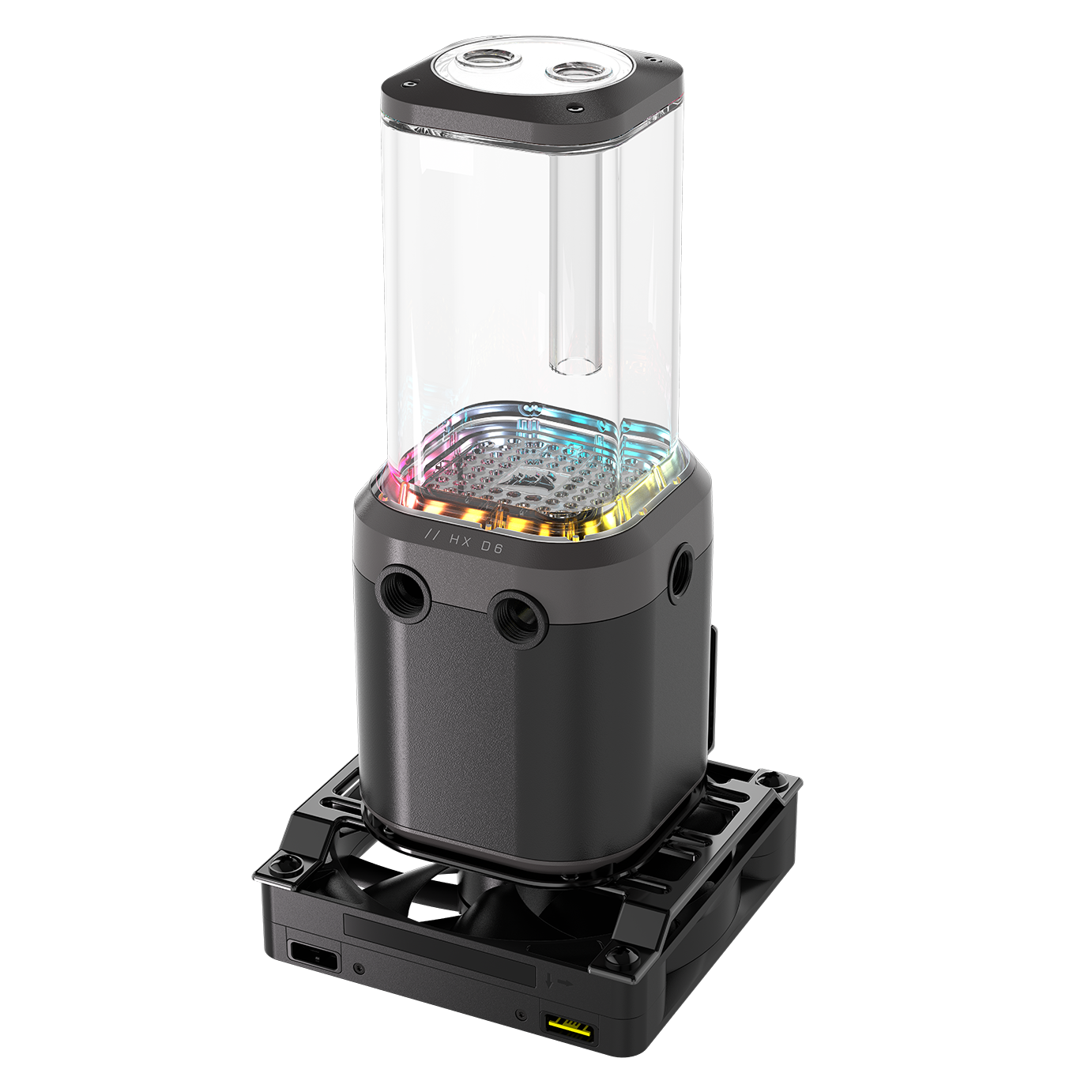 A large main feature product image of Corsair XD6 ELITE RGB Pump/Reservoir Combo (Black)