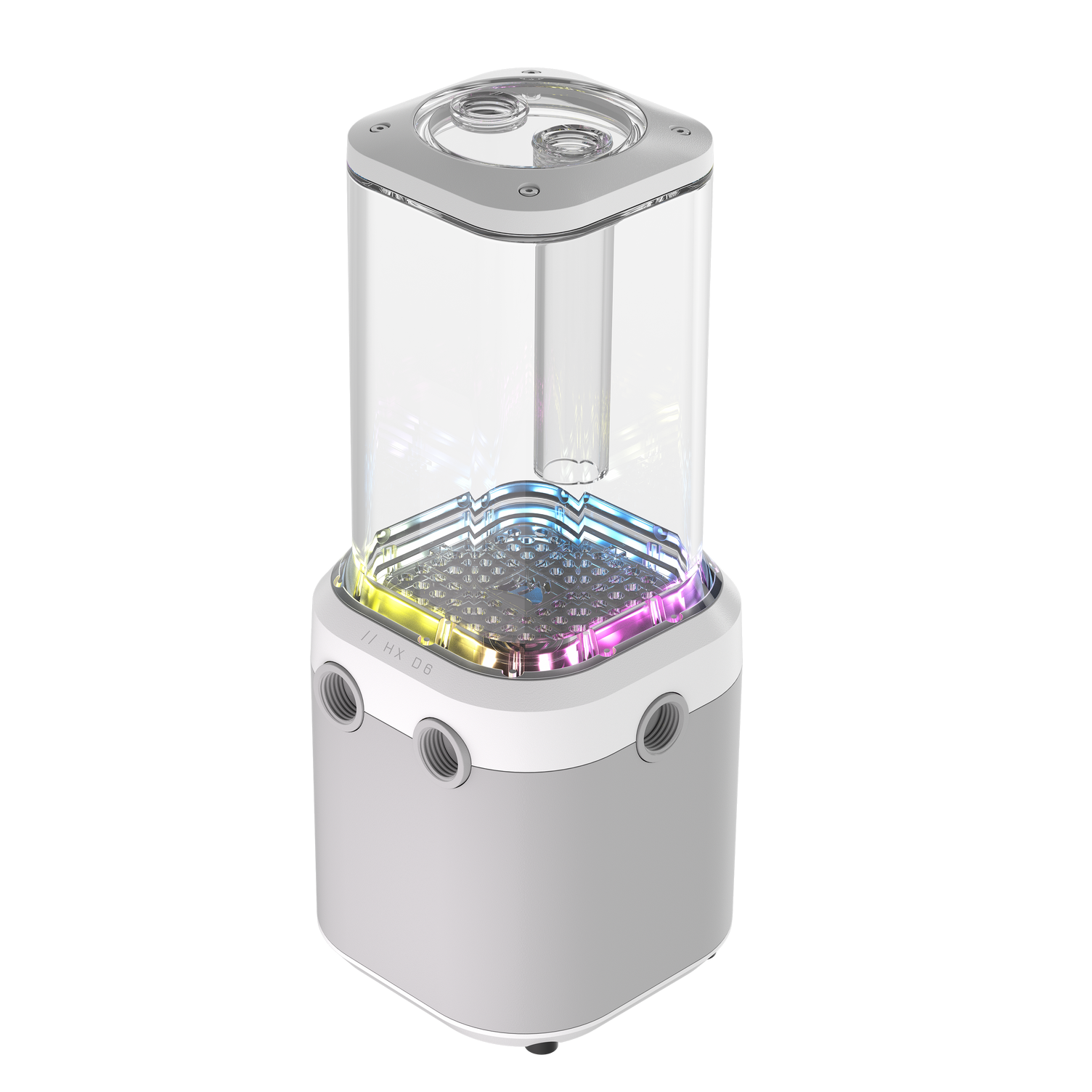 A large main feature product image of Corsair XD6 ELITE RGB Pump/Reservoir Combo (White)