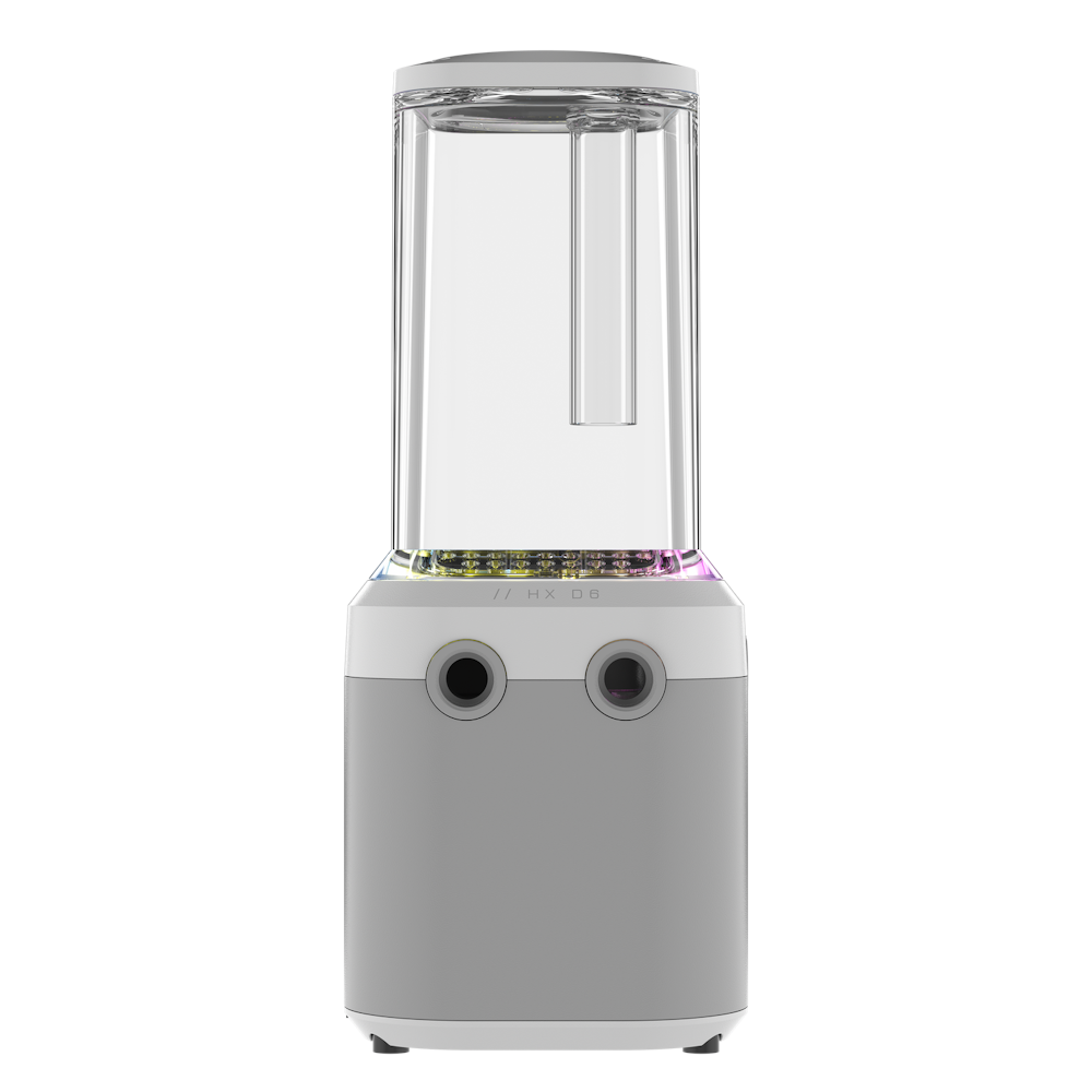 A large main feature product image of Corsair XD6 ELITE RGB Pump/Reservoir Combo (White)