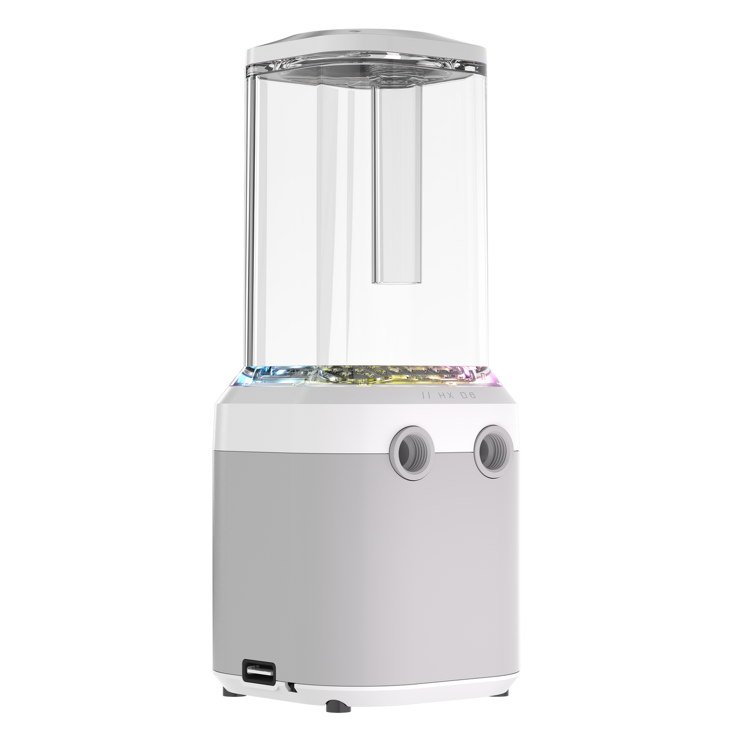 A large main feature product image of Corsair XD6 ELITE RGB Pump/Reservoir Combo (White)