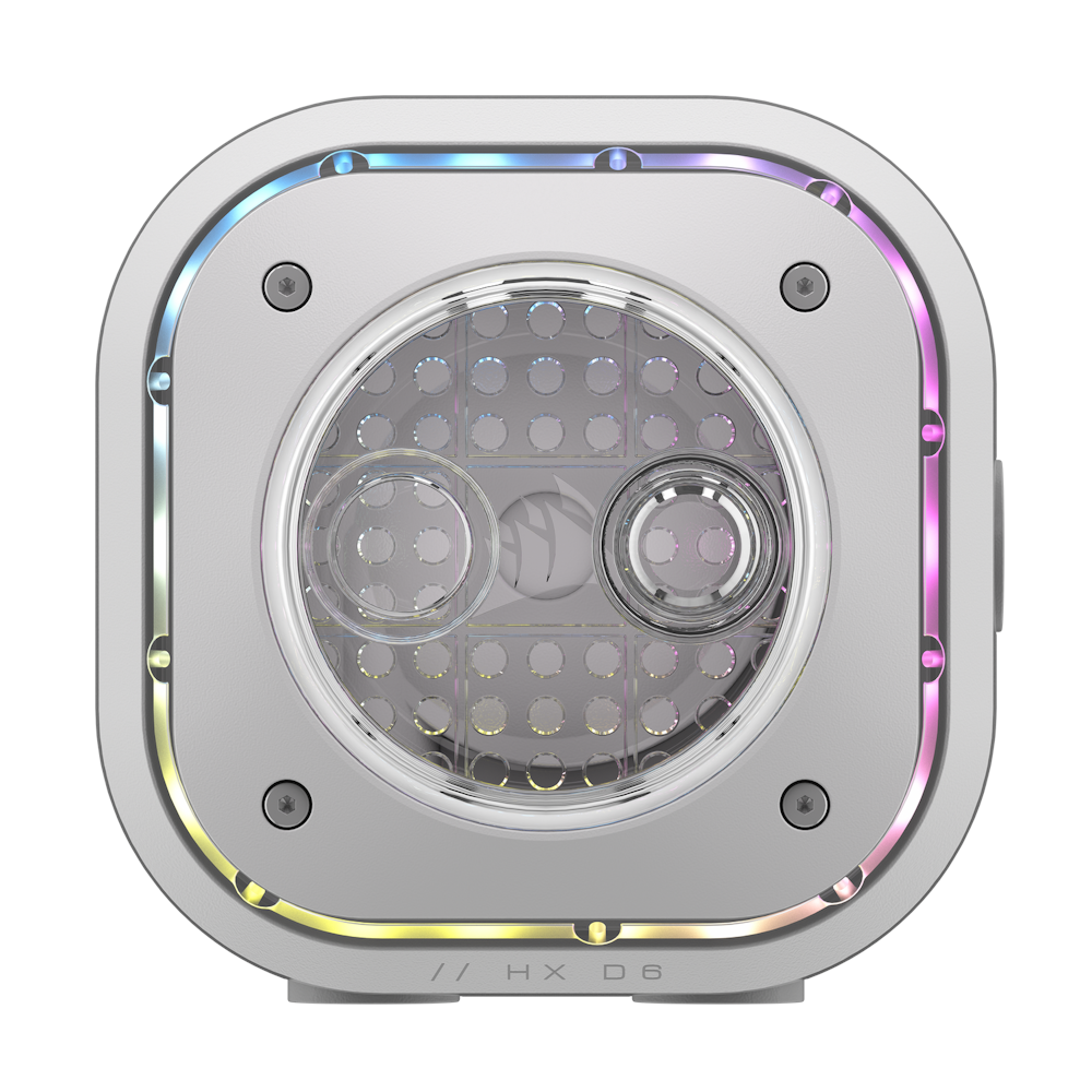 A large main feature product image of Corsair XD6 ELITE RGB Pump/Reservoir Combo (White)