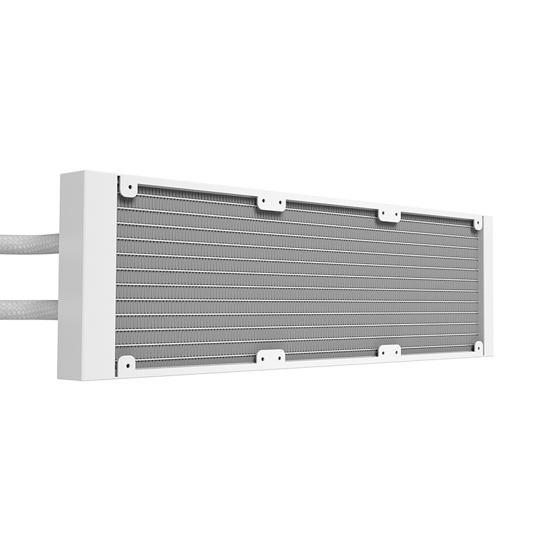 A large main feature product image of Geometric Future Eskimo Pro 420mm ARGB AIO Liquid CPU Cooler (White)