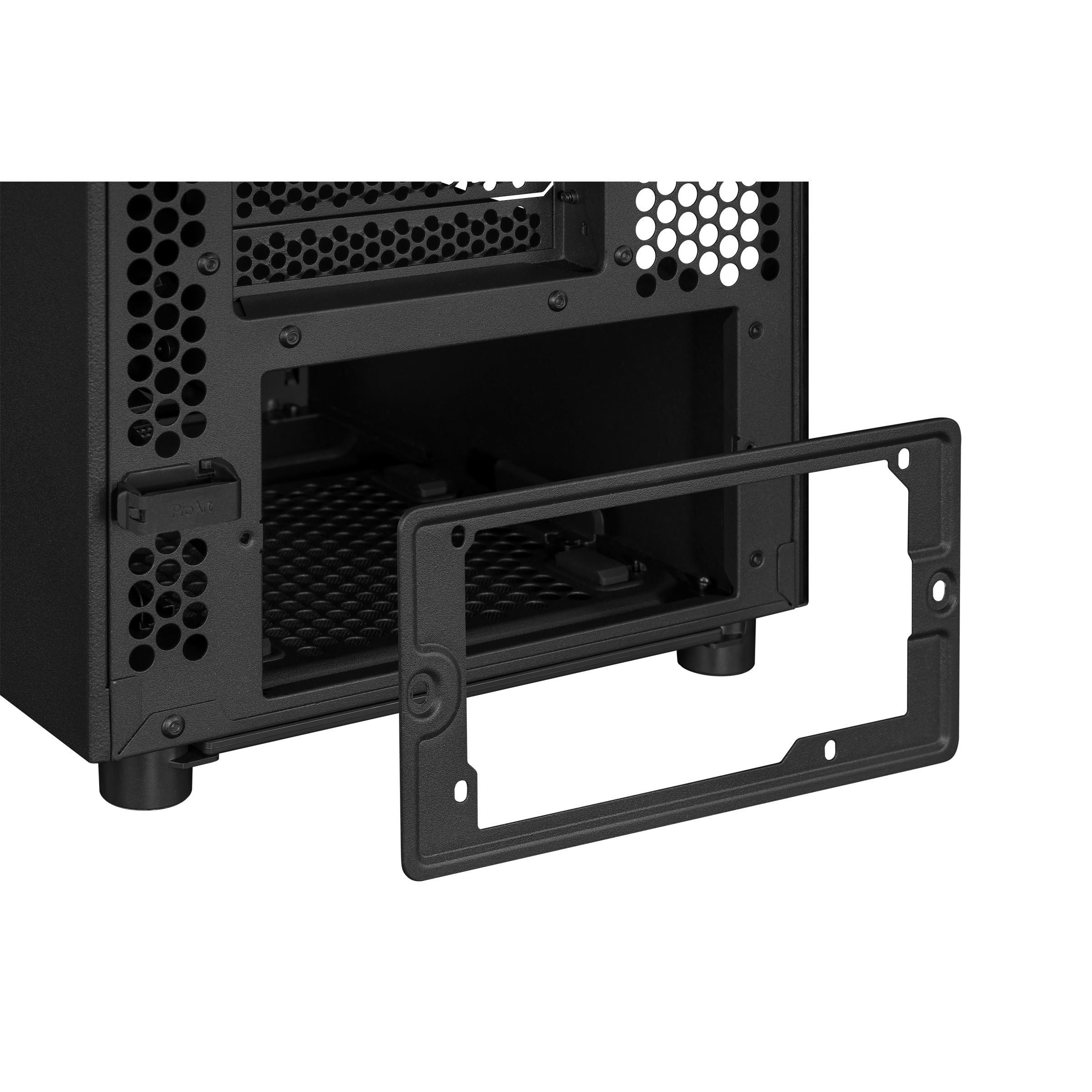 A large main feature product image of ASUS ProArt PA401 Mid Tower Case - Wood Tempered Glass