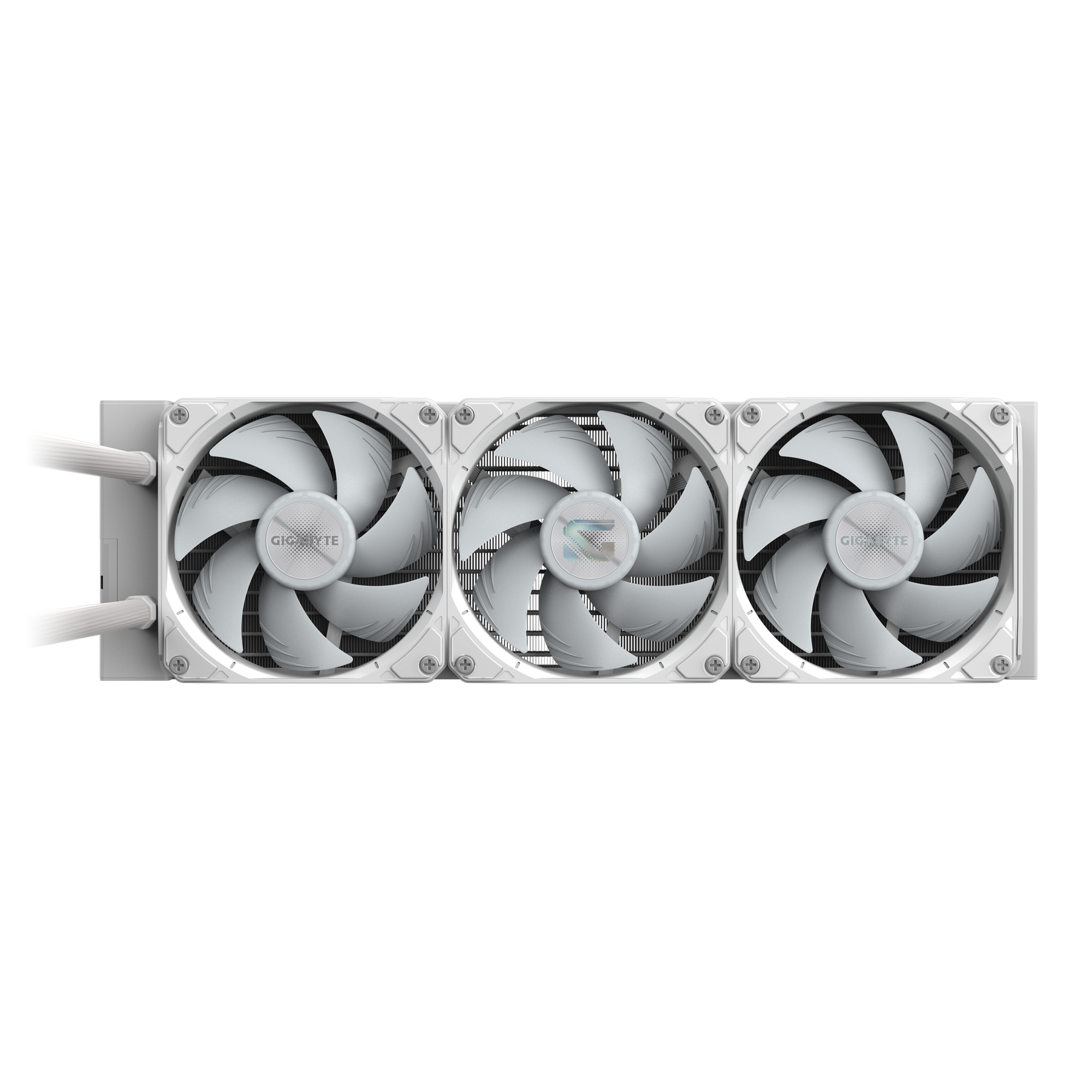 A large main feature product image of Gigabyte Gaming 360 360mm AIO Liquid CPU Cooler - White