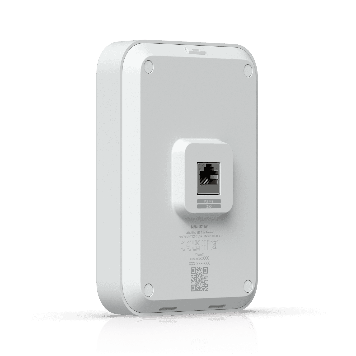 A large main feature product image of Ubiquiti UniFi U7 In-Wall Wi-Fi 7 Wireless Access Point