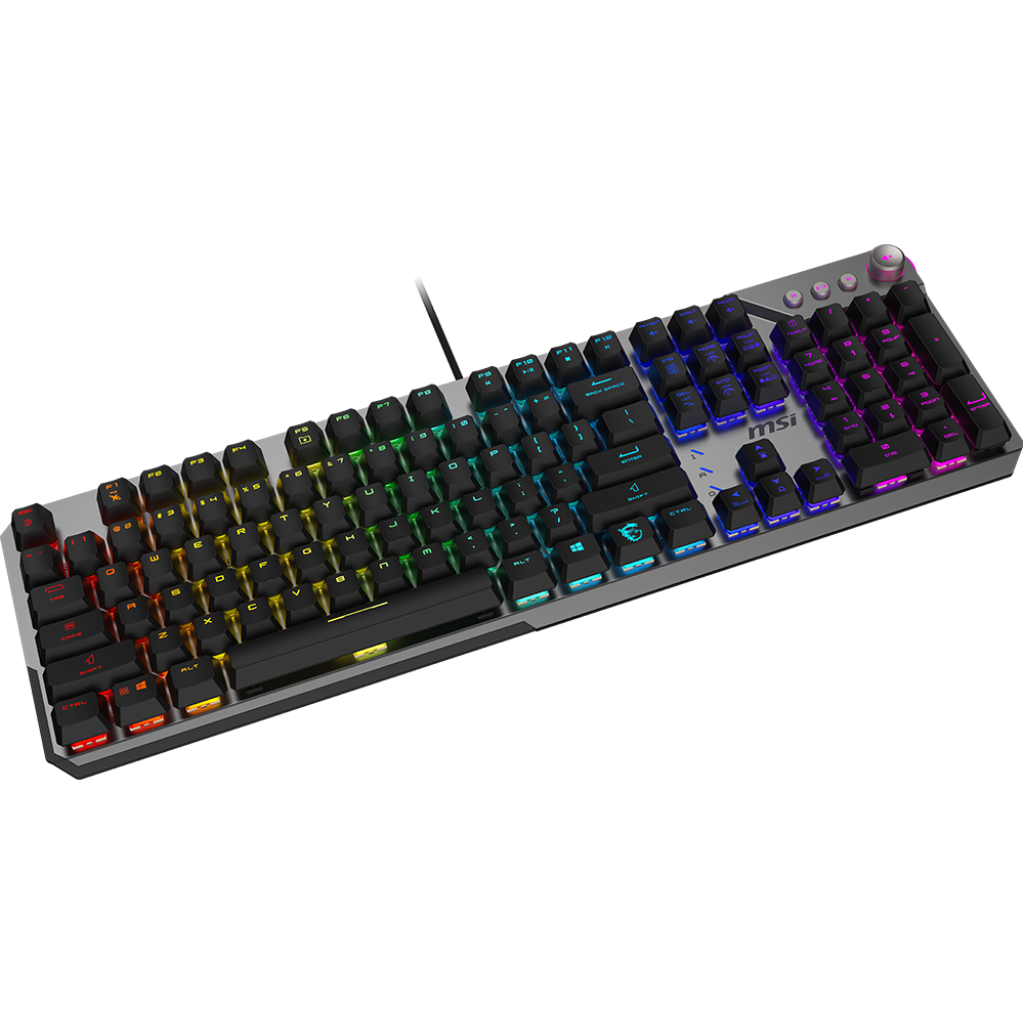 A large main feature product image of MSI Strike 600 SILENT RGB Mechanical  Gaming Keyboard
