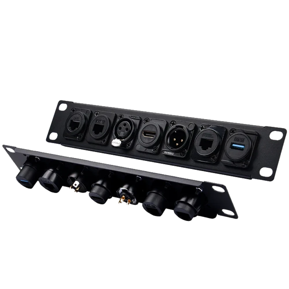 A large main feature product image of DeskPi RackMate 10" 1U D-type Patch Panel Rack