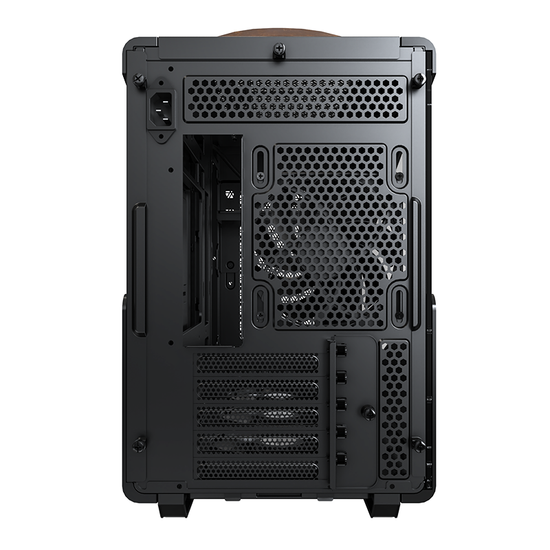 A large main feature product image of Montech Heritage PRO 41L Compact Micro Tower Case (Black/Leather)