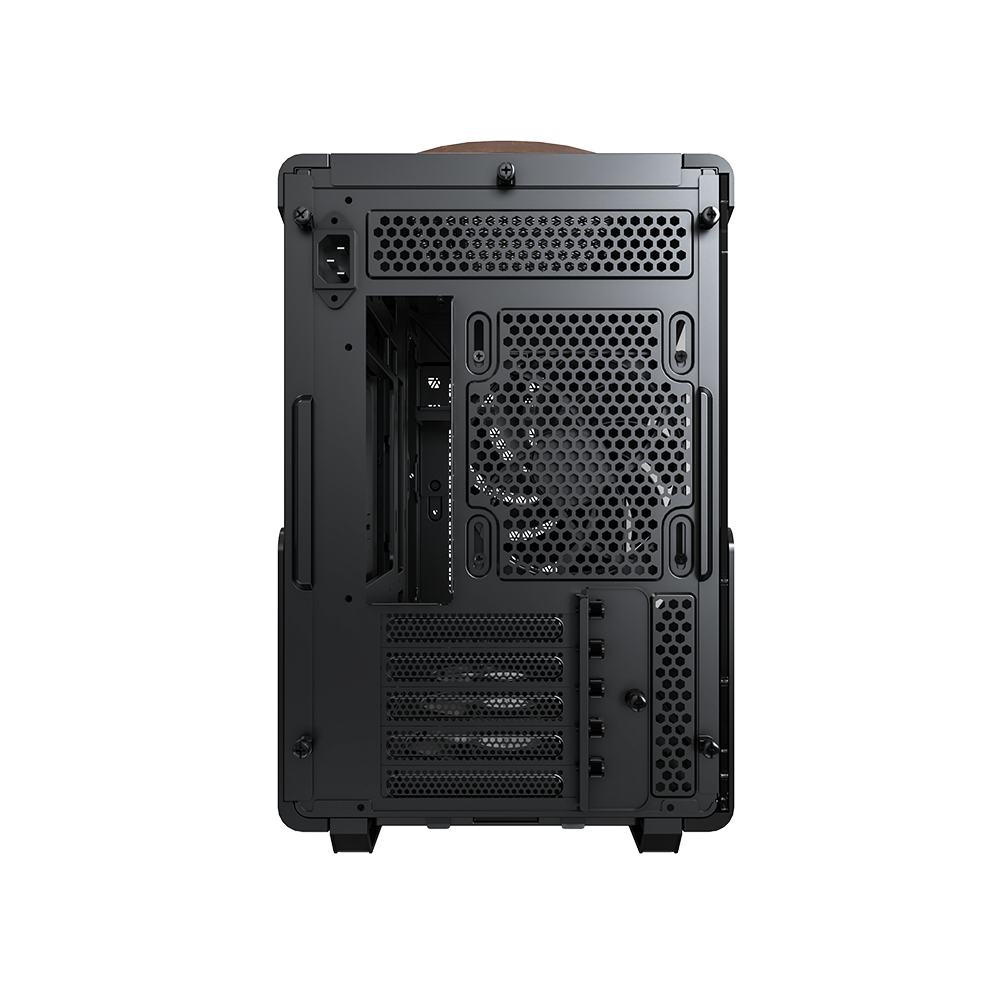 A large main feature product image of Montech Heritage PRO 41L Compact Micro Tower Case (Black/Leather)