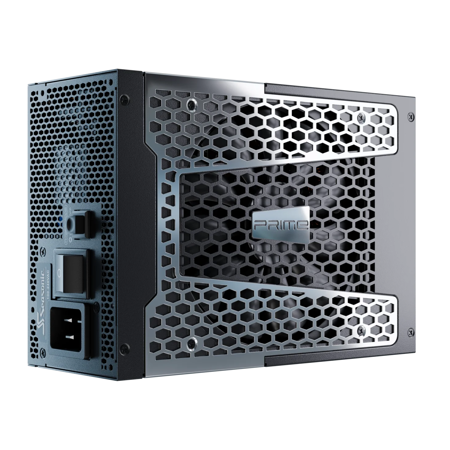 A large main feature product image of Seasonic PRIME PX 1600W Platinum PCIe 5.0 ATX 3.0 Modular PSU